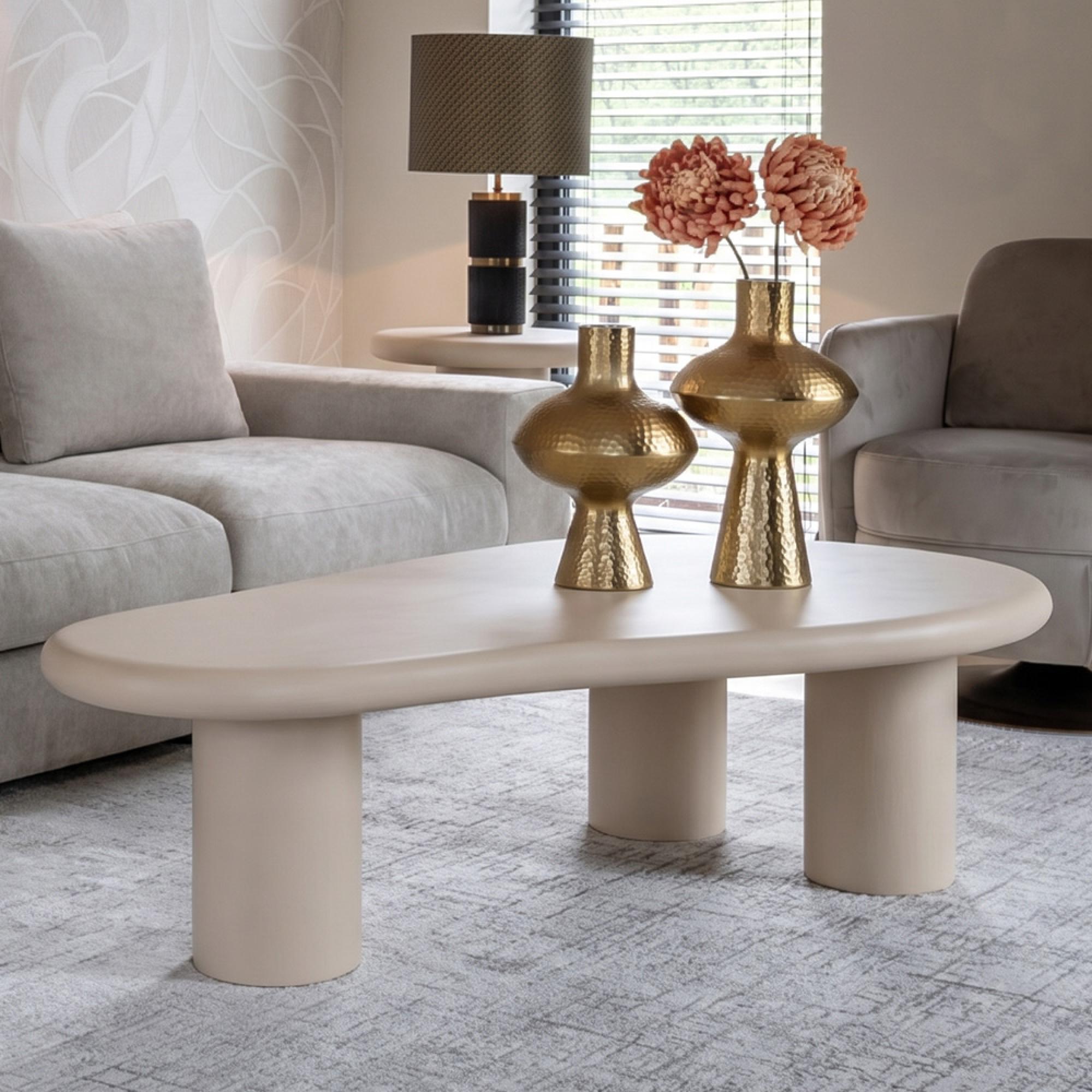 Clayton Lime Plaster Abstract Coffee Table