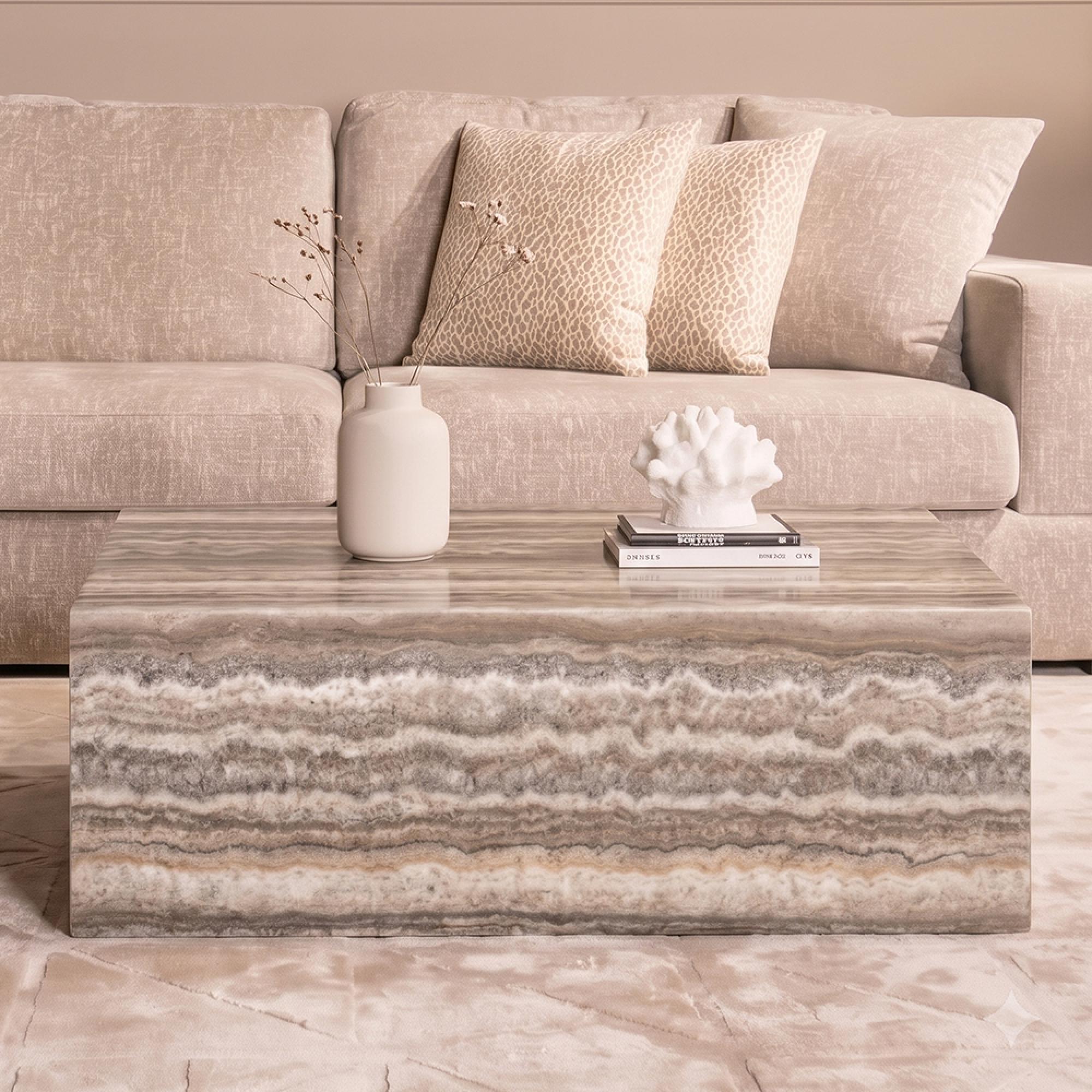 Dulce Coffee Table - Grey - Marble