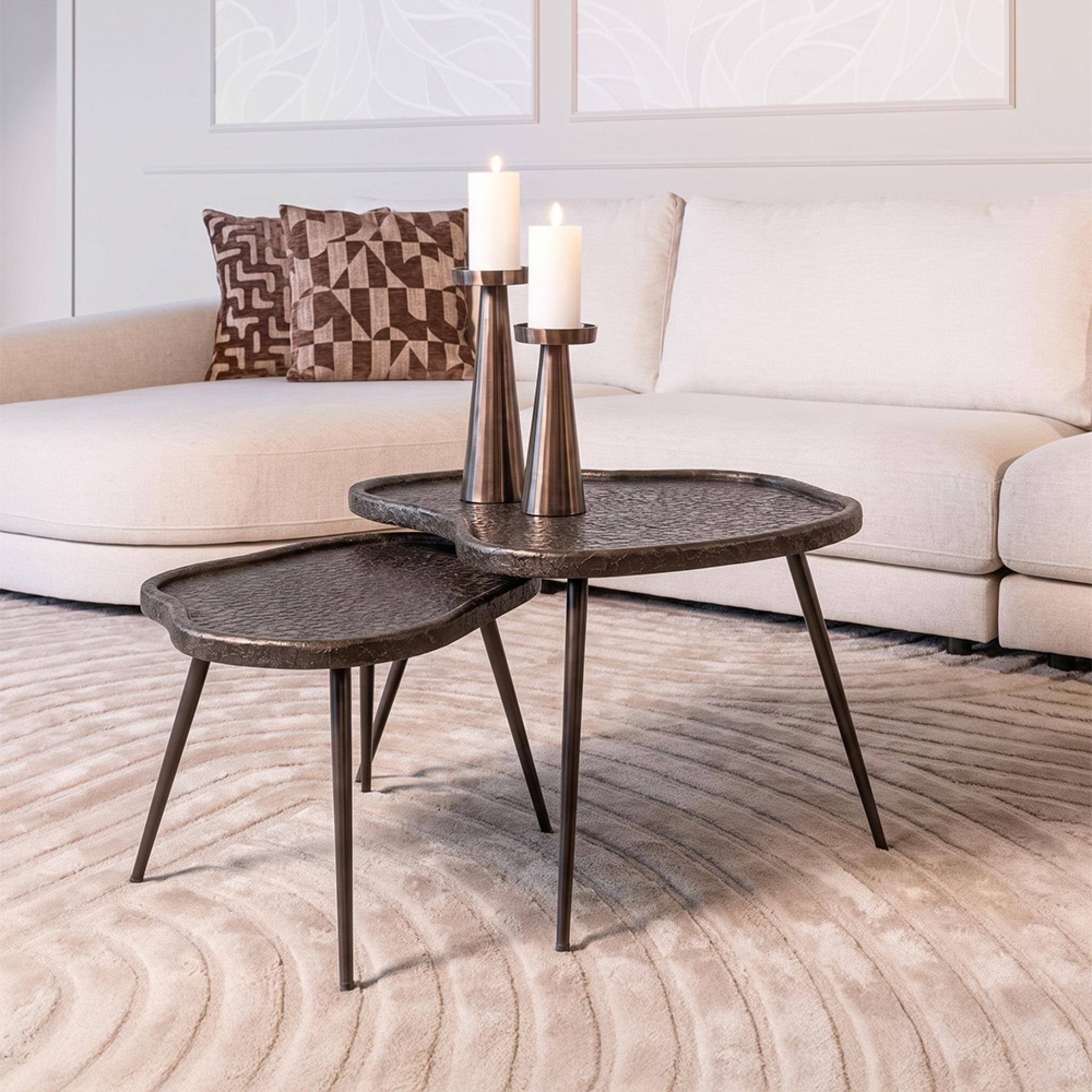Bean Coffee Table - Set of 2 - Abstract - Brunzae - Metal