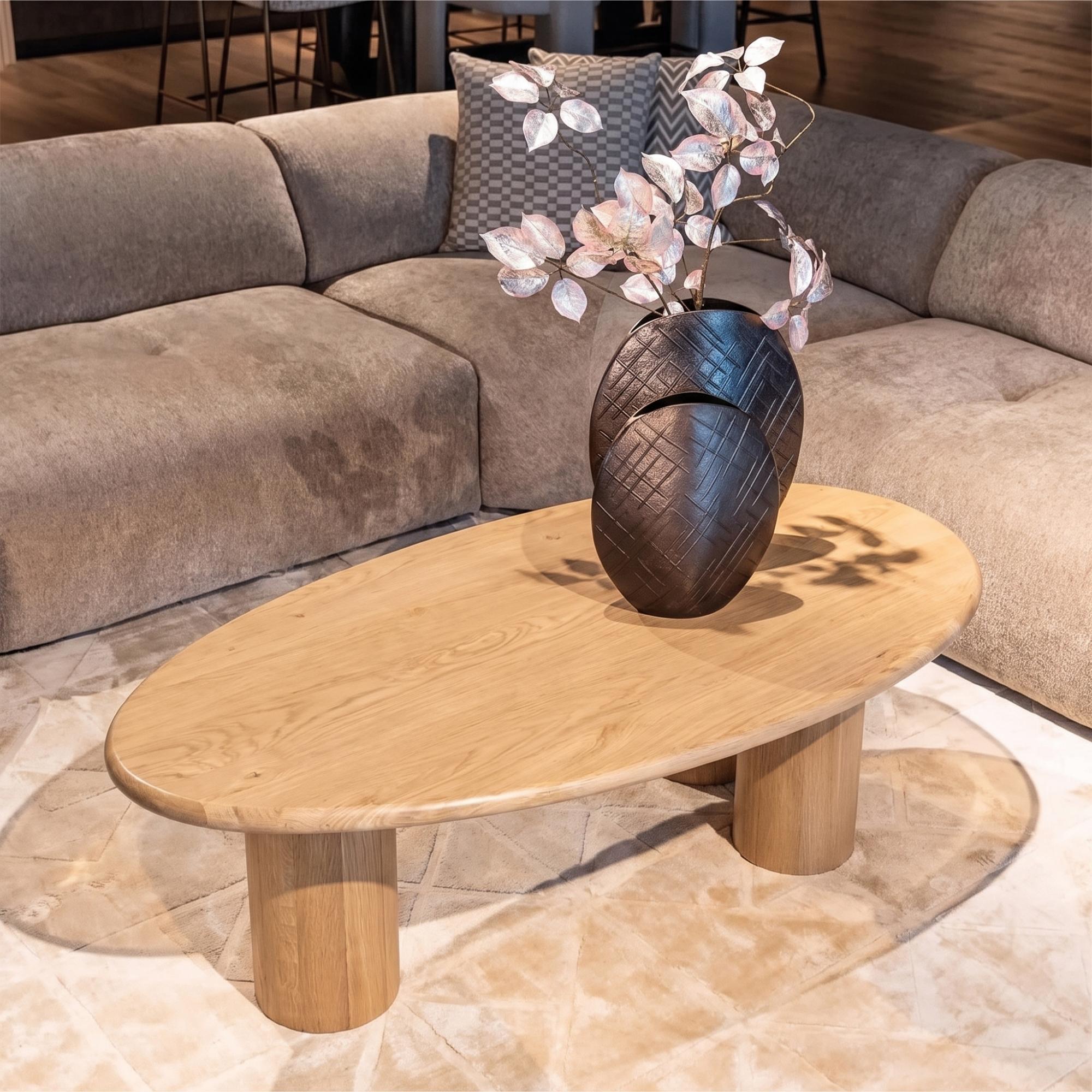 Oakley Natural Oak Curved Coffee Table