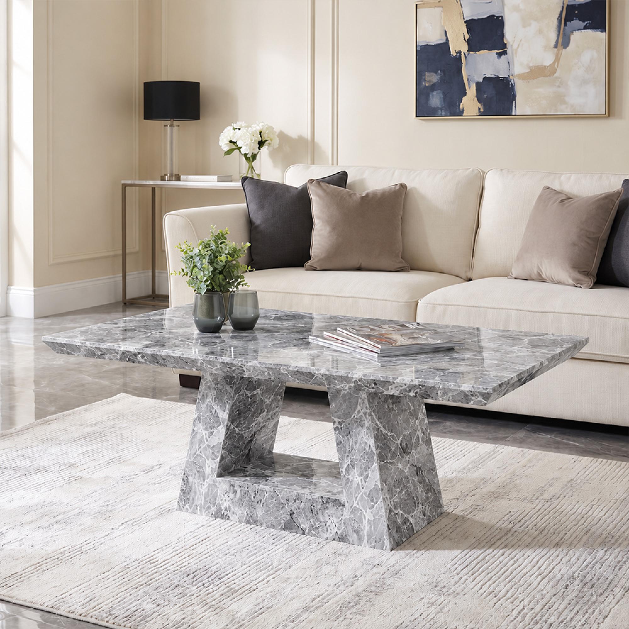 Milan Grey Marble Coffee Table