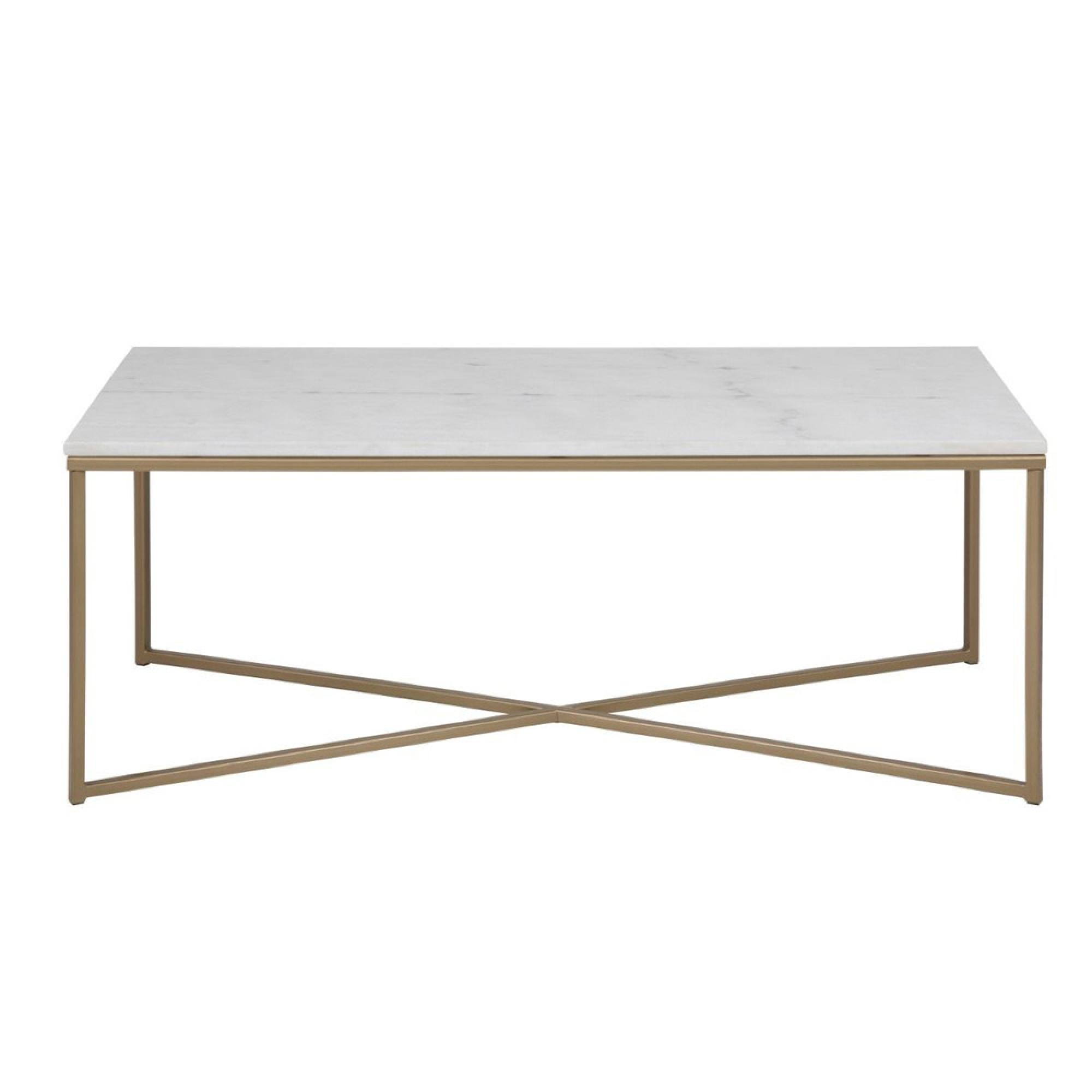 Alisma Coffee Table - White Marble Top