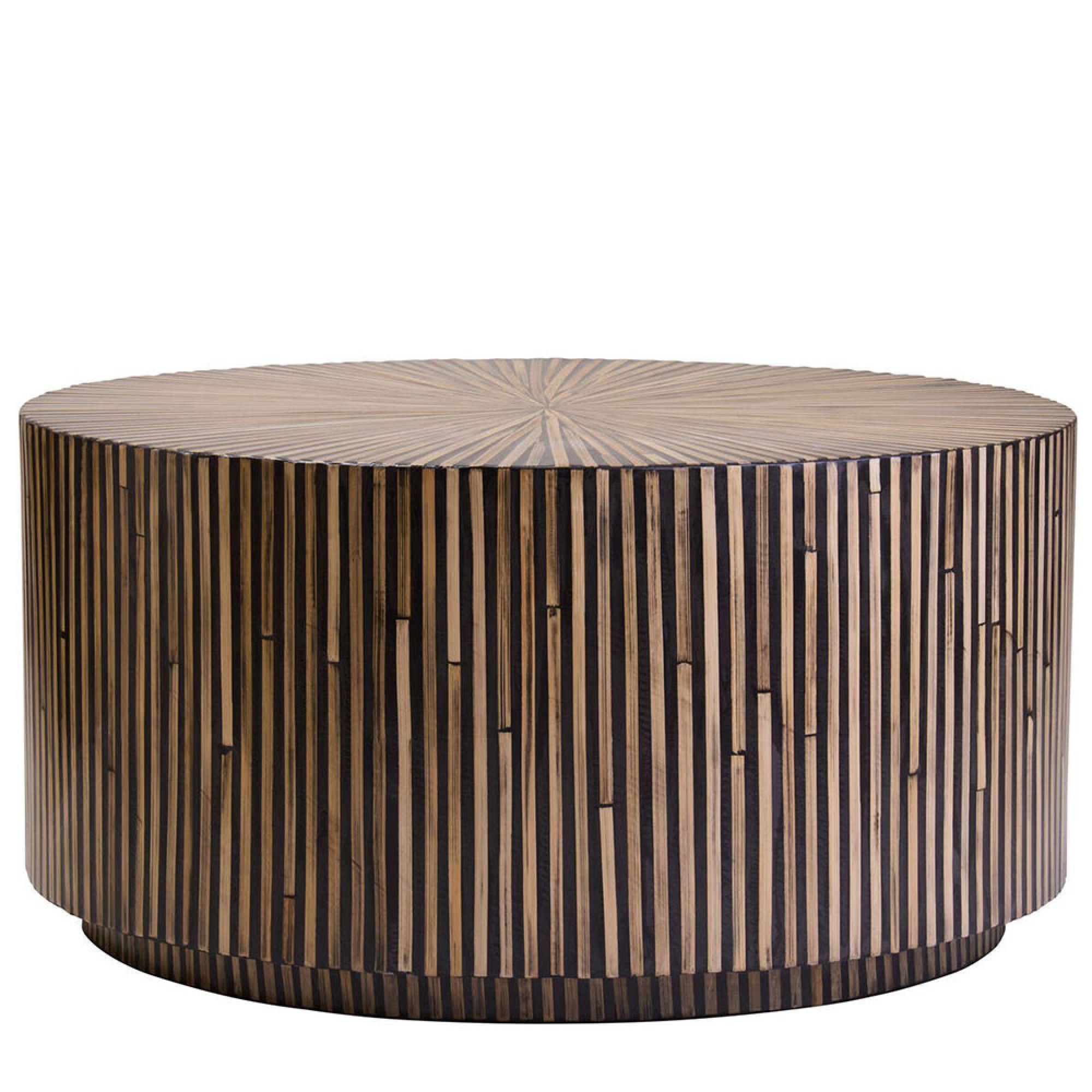 Bambusa Coffee Table - Round - Bamboo Inlay