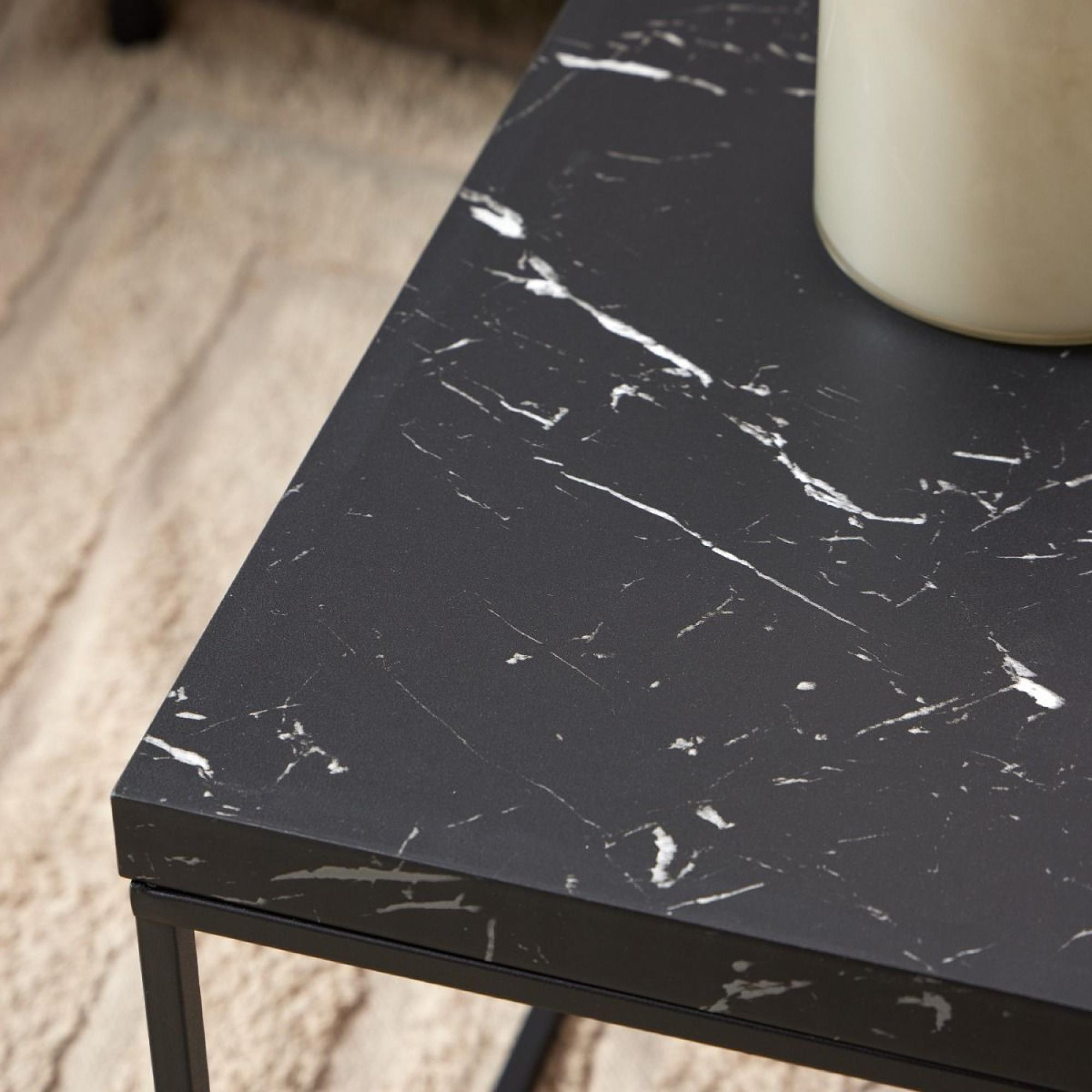 Barossa Coffee Table - 110cm - Black Marble