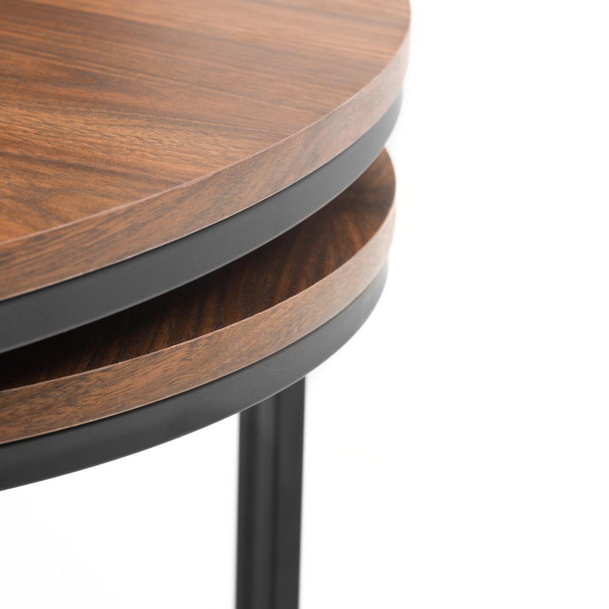 Bellini Nest of Coffee Tables - Set of 2 - Round - Walnut