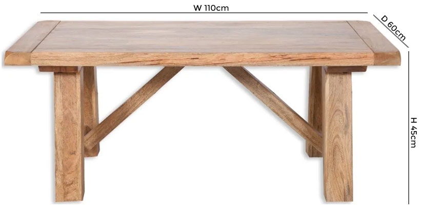 Bombay Coffee Table - Solid Mango Wood