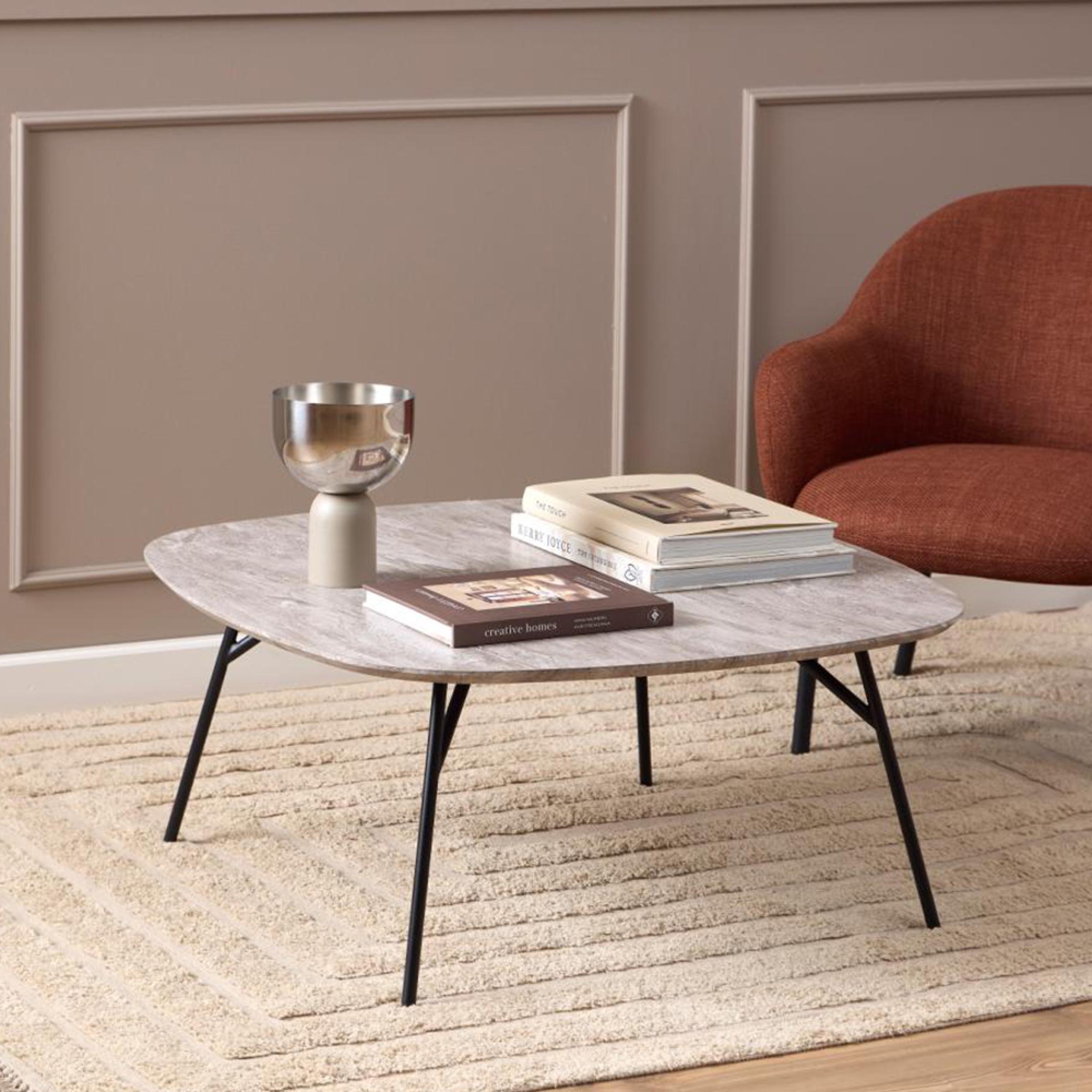 Caracas Coffee Table - Square - Grey Marble