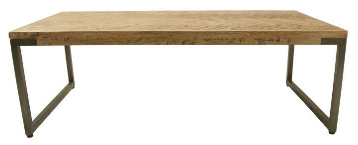 Capri Coffee Table - Mango Wood - Brushed Gunmetal Base