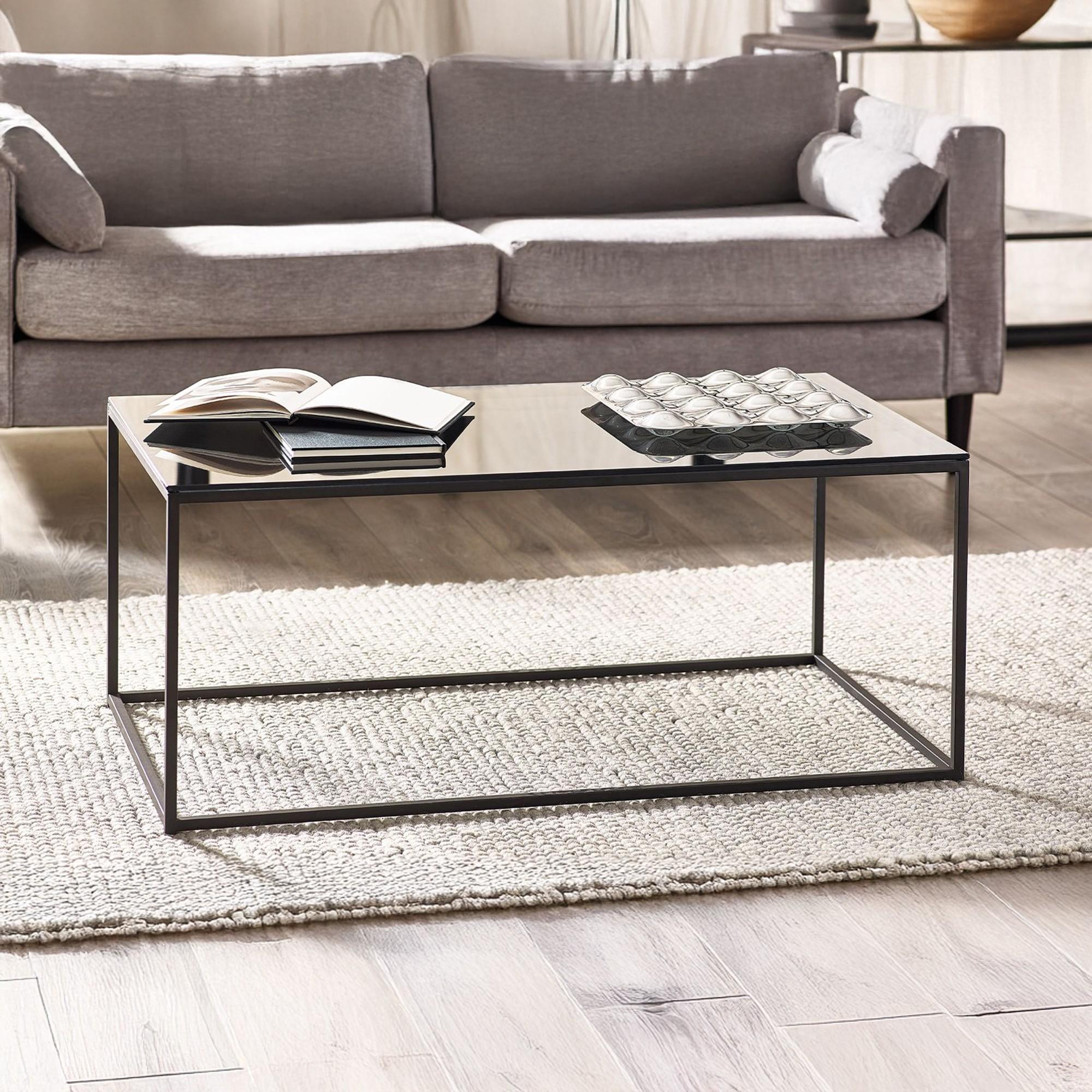 Chicago Coffee Table - 110cm - Smoked Glass