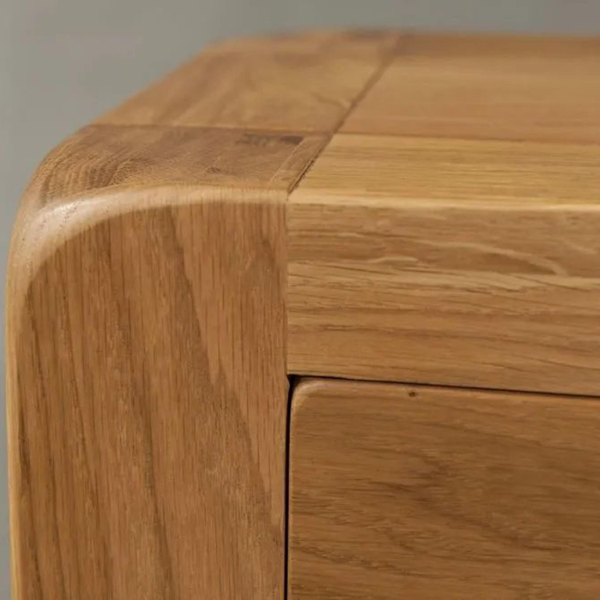 Clearance - Curve Coffee Table 1 Drawer - Oak - A316