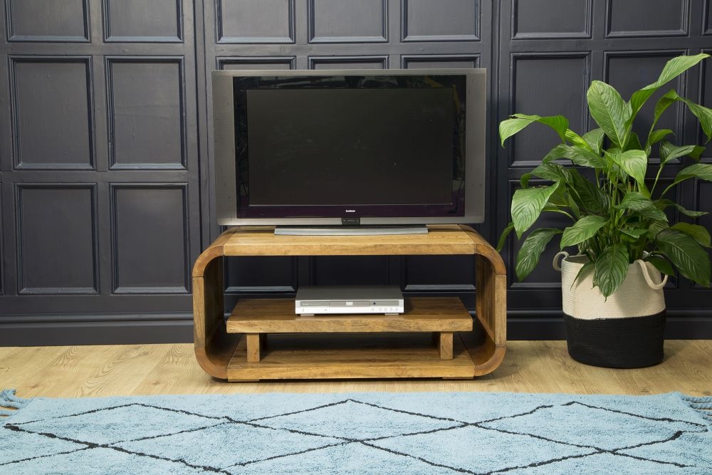 Curved Edge Coffee Table - Mango Wood