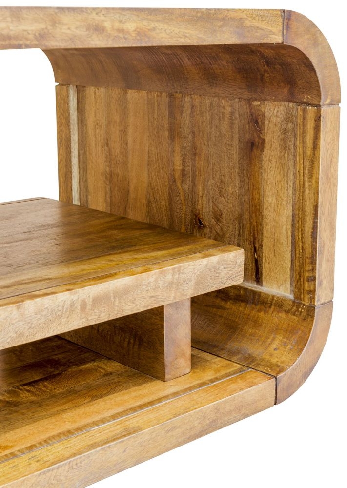Curved Edge Coffee Table - Mango Wood