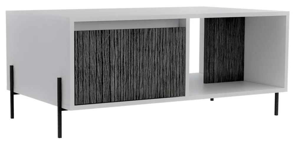 Dallas White and Grey Coffee Table