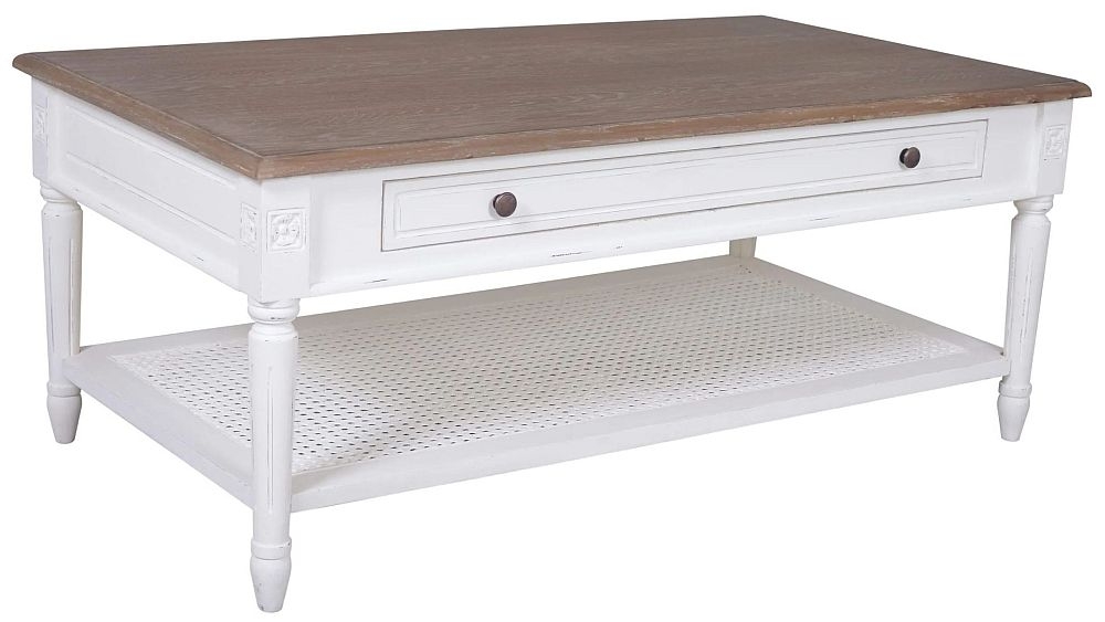 Delphine French Off-White Painted Coffee Table