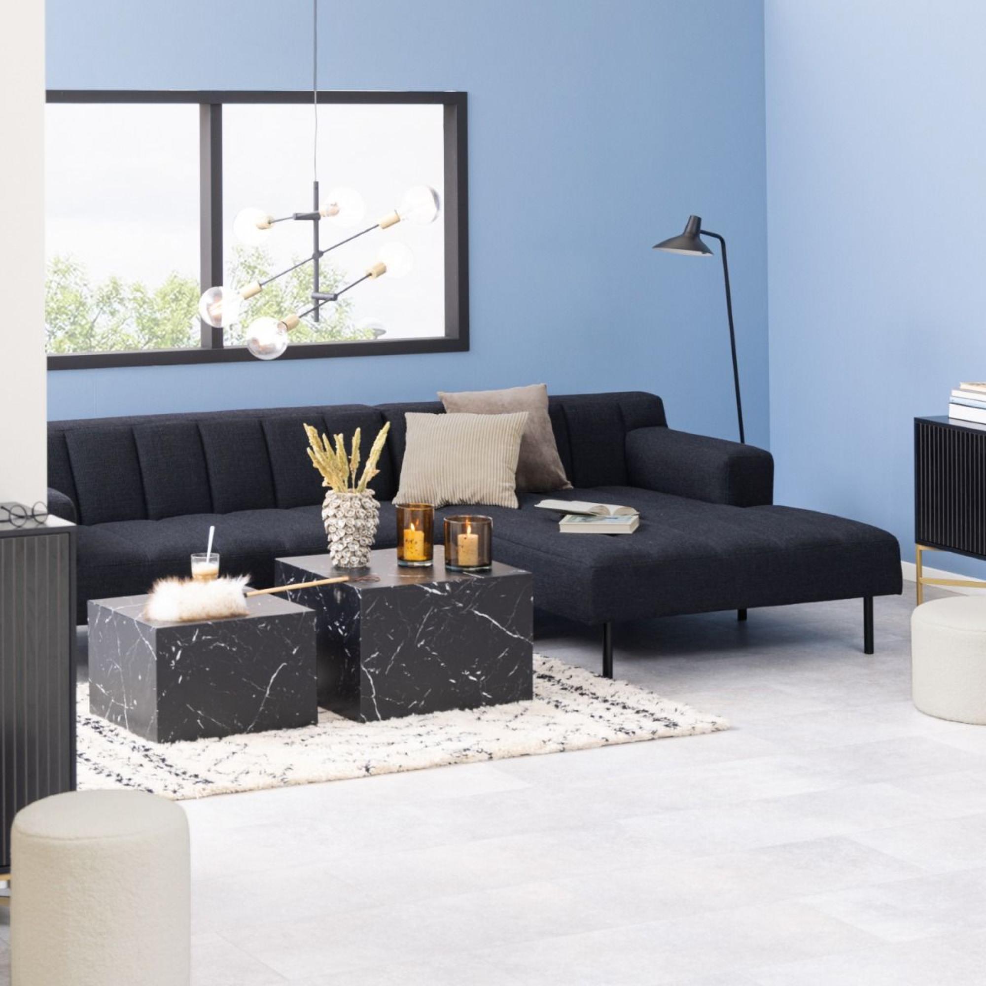 Dice Coffee Table - Square - Set of 2 - Black Marble