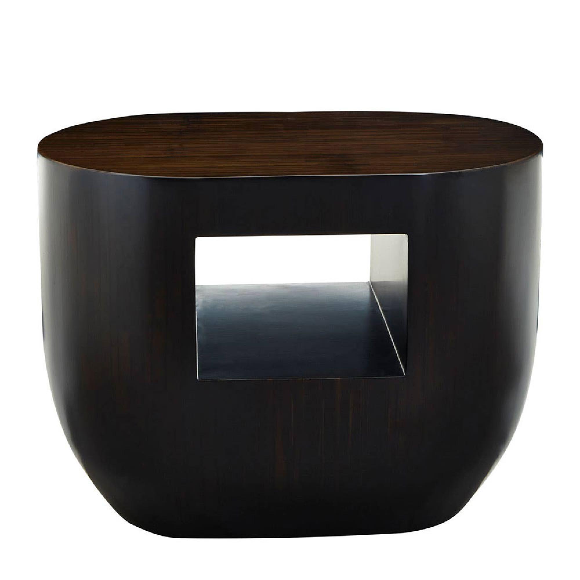 Gabelle Coffee Table - Oval - Small - Dark Bamboo Wood