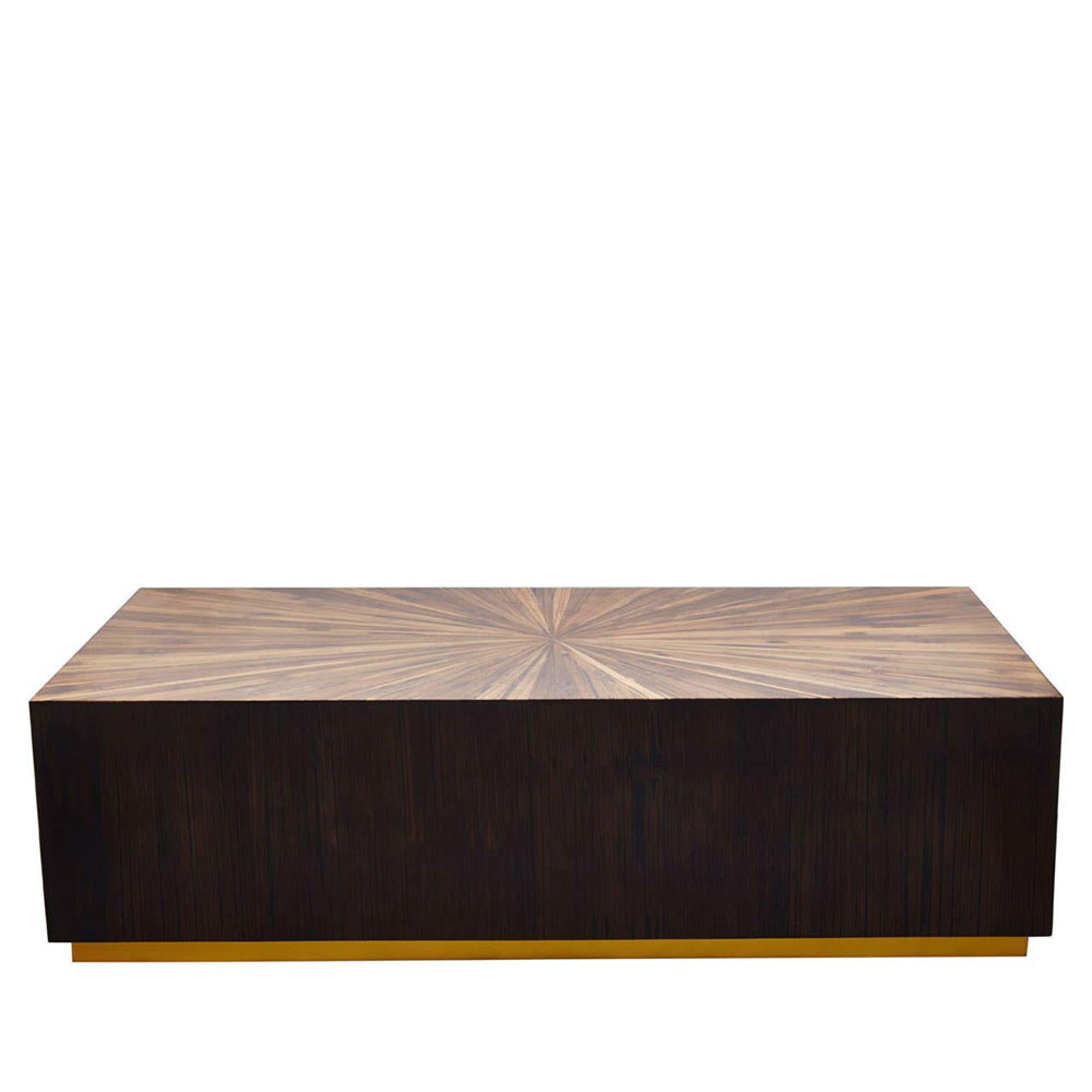 Gabelle Coffee Table - Dark Bamboo Wood - Sunburst