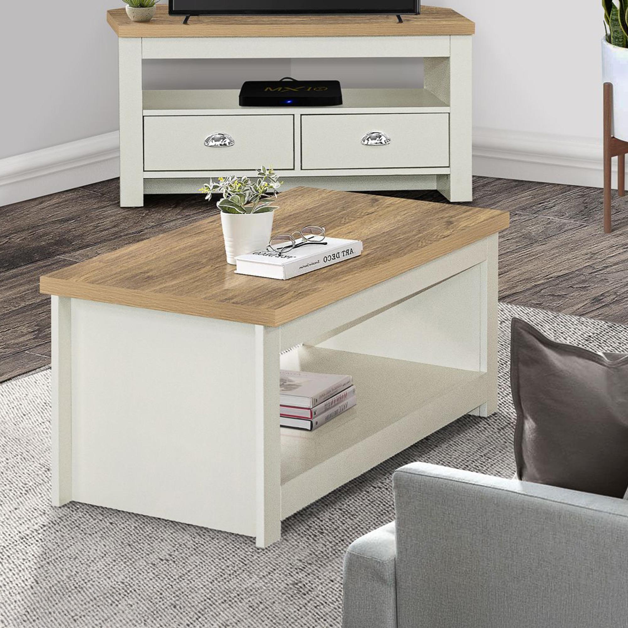 Highgate Coffee Table - 105cm - Cream Painted