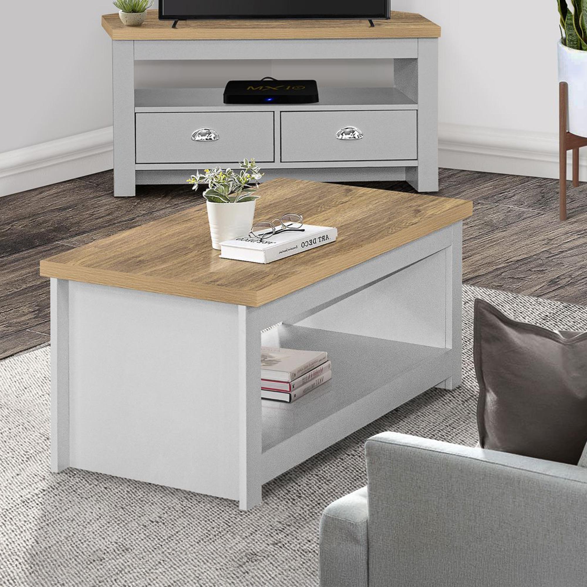 Highgate Coffee Table - 105cm - Grey Painted