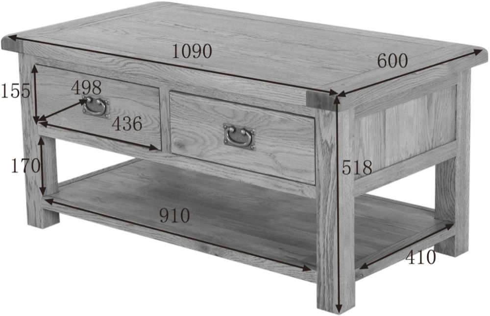 Kent Oak Storage Coffee Table
