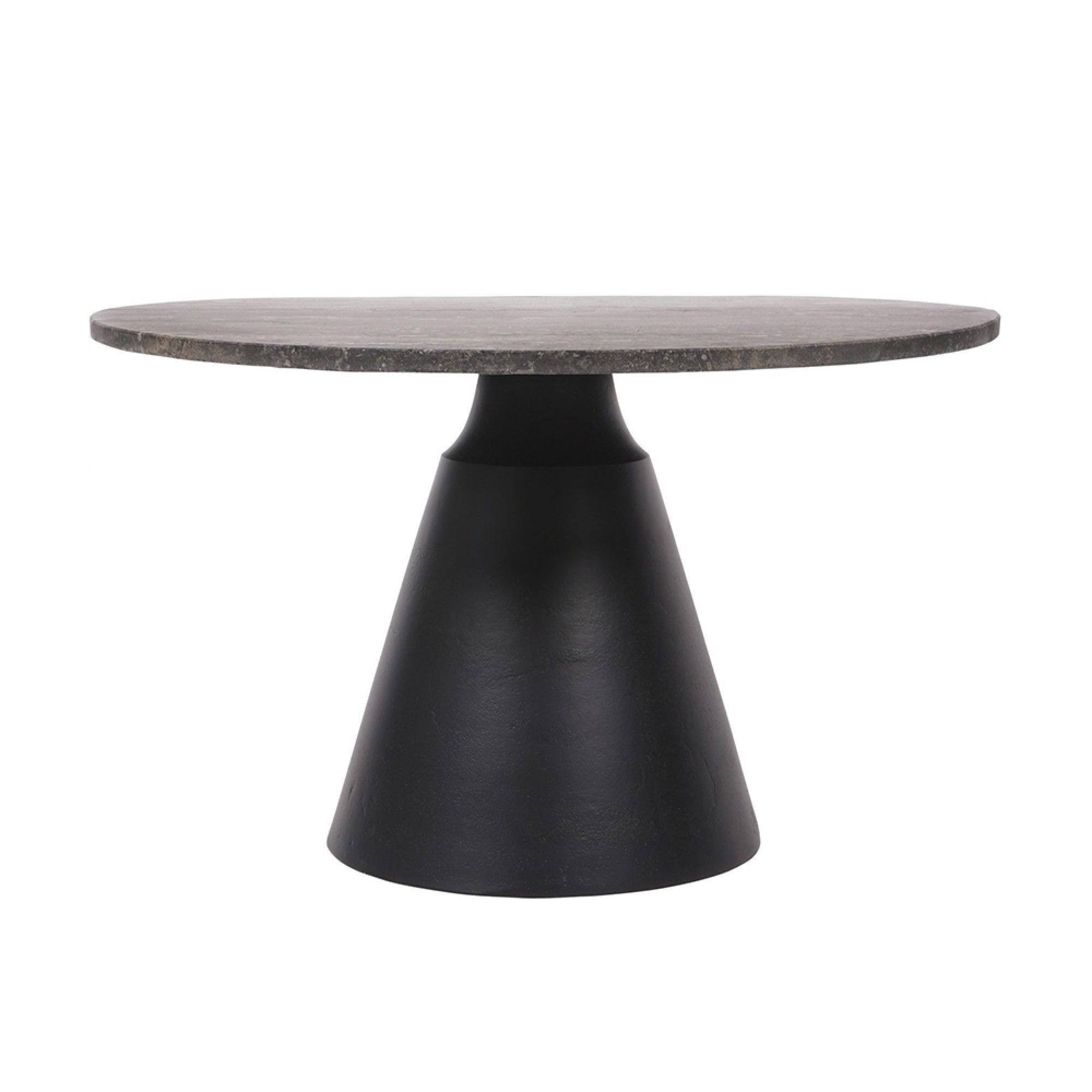 Clifton Coffee Table - Grey Travertine Marble - Small - Round