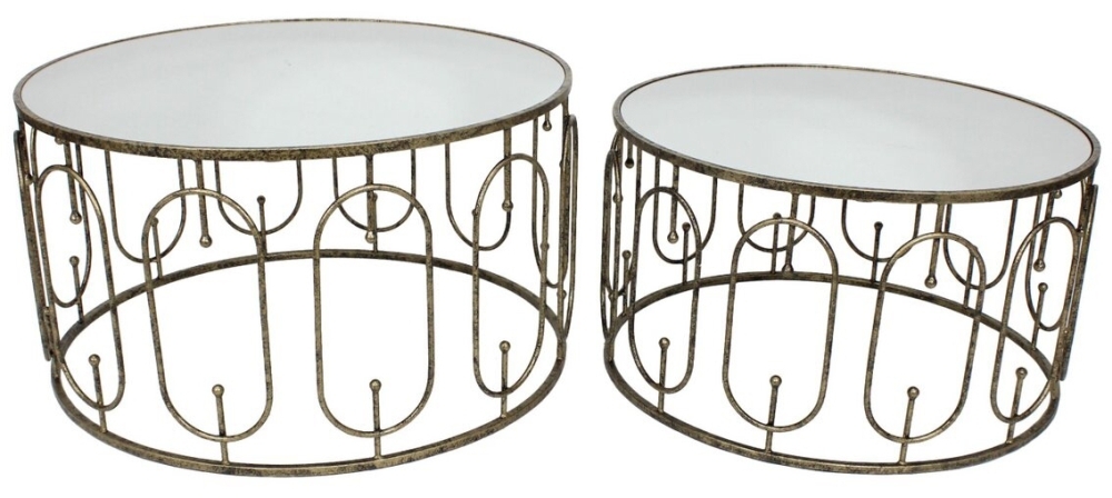 Estela Coffee Table - Antique Gold - Set of 2