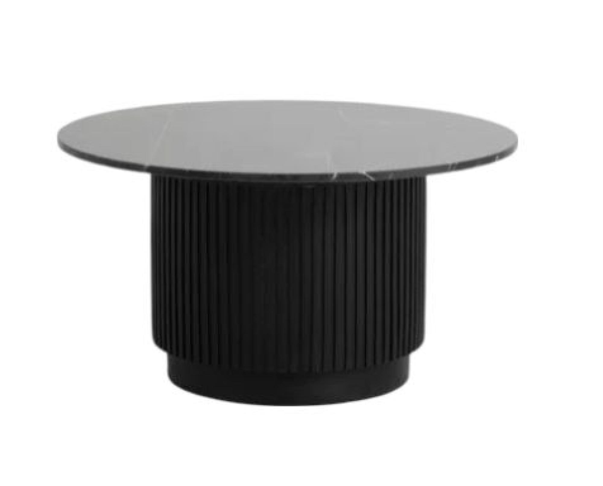 Erie Black Marble Round Coffee Table