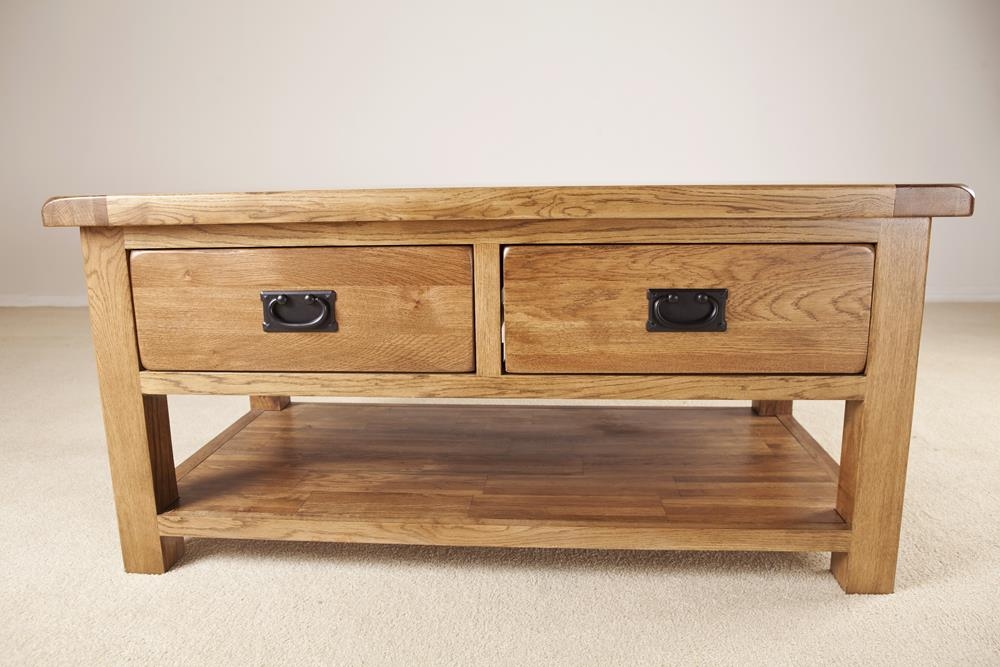 Originals Coffee Table - 2 Drawer - Rustic Oak