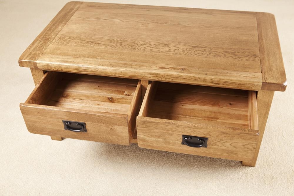 Originals Coffee Table - 2 Drawer - Rustic Oak