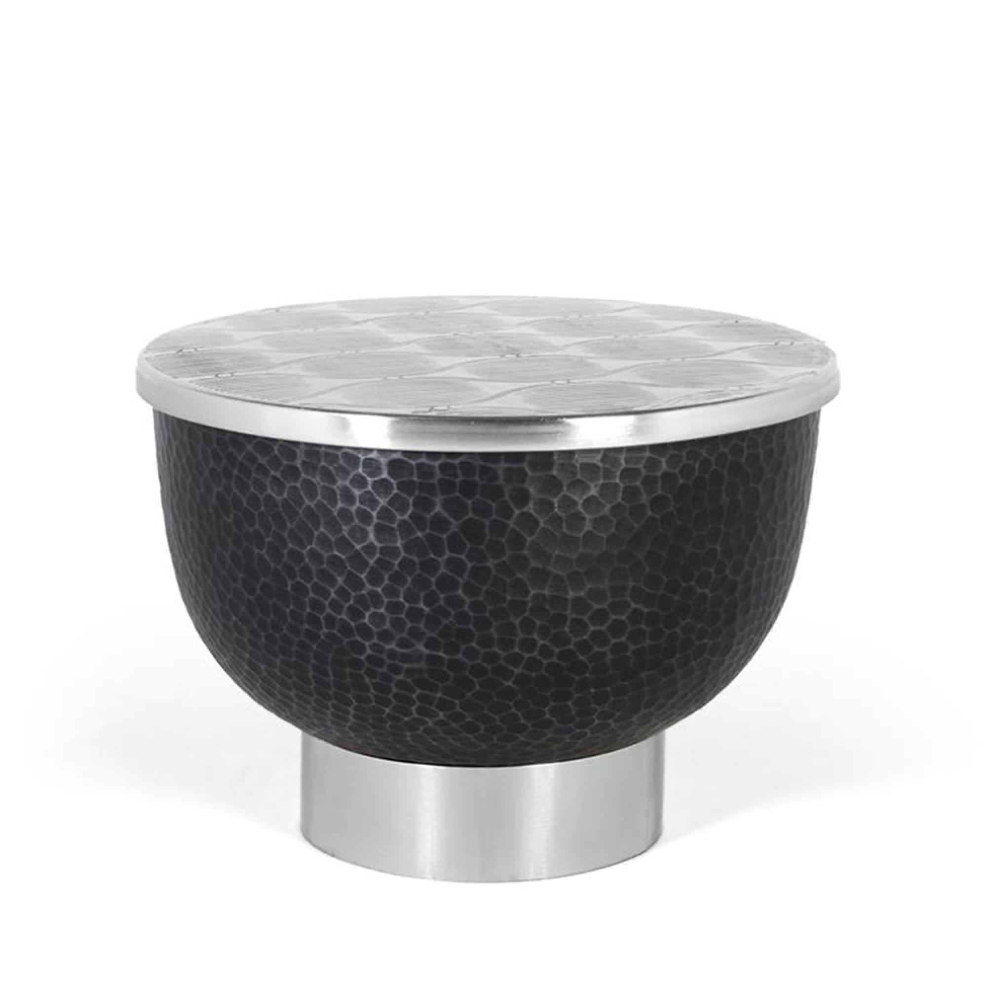 Palermo Grey Metal - Round Large Storage Coffee Table