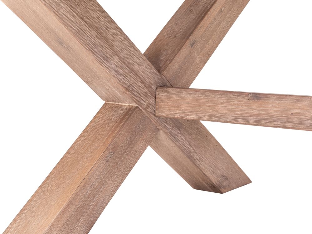 Pimlico Acacia Wood and Concrete Top X Leg Coffee Table