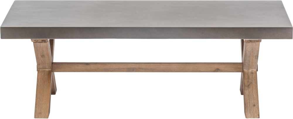 Pimlico Acacia Wood and Concrete Top X Leg Coffee Table