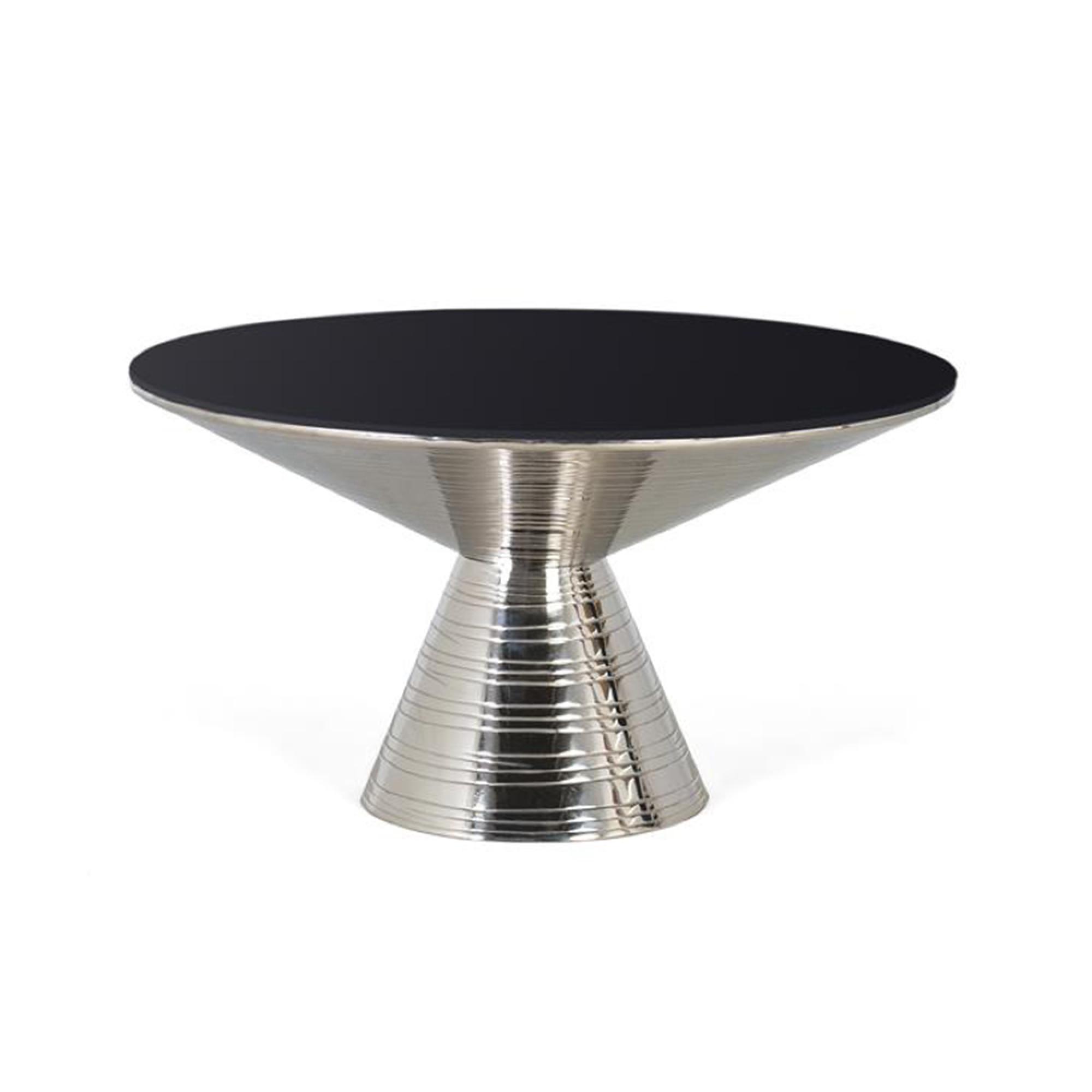 Presteigne Coffee Table - Black Glass - Round