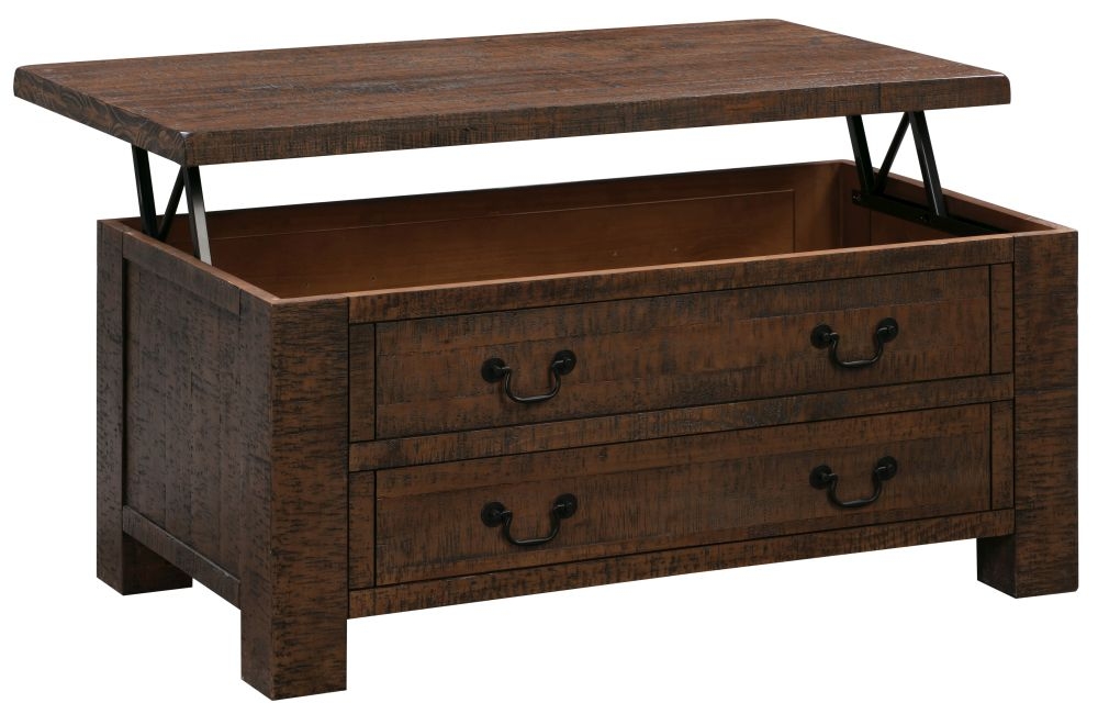 Reclaimed Pine Coffee Table - Storage