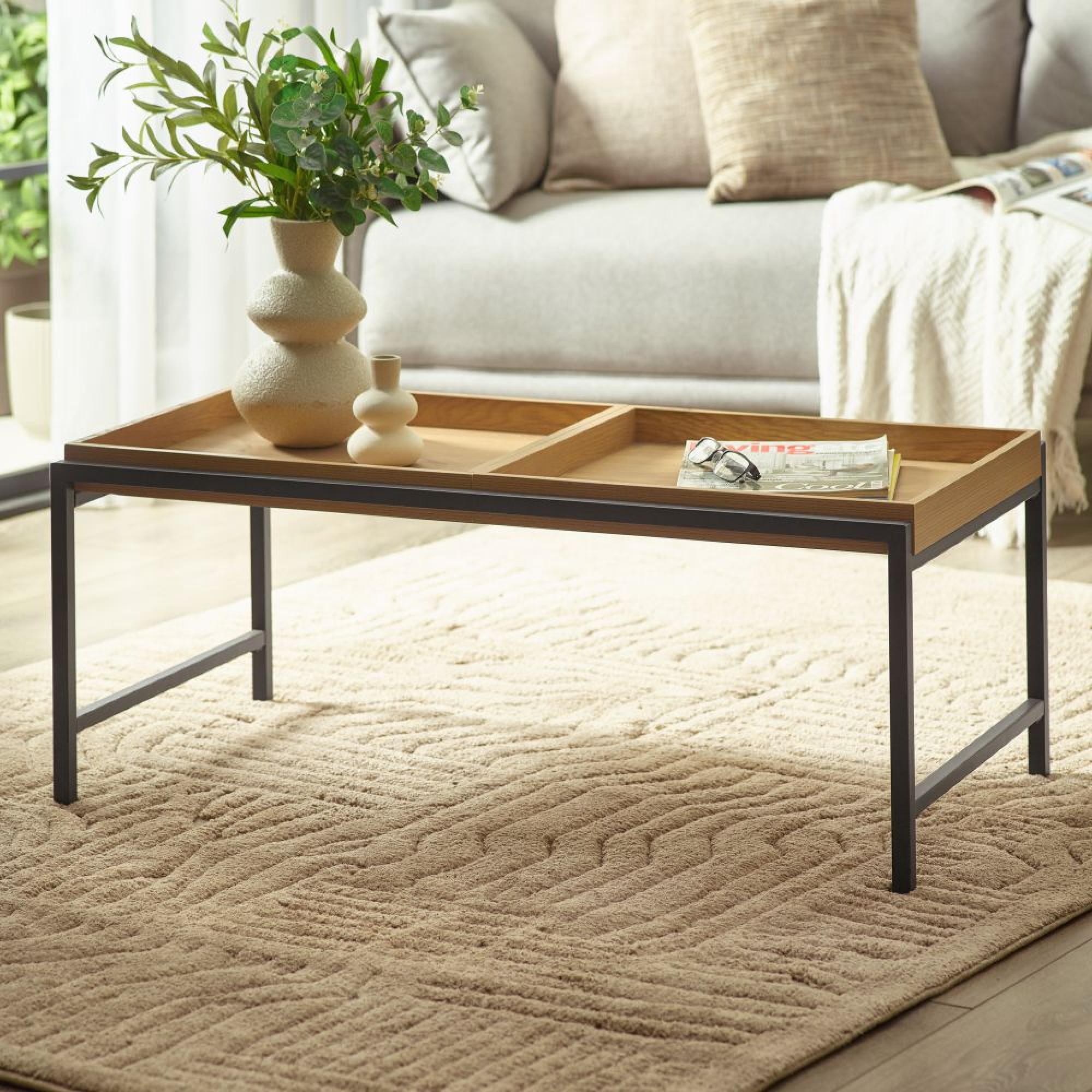 Reuben Coffee Table - Tray - Oak