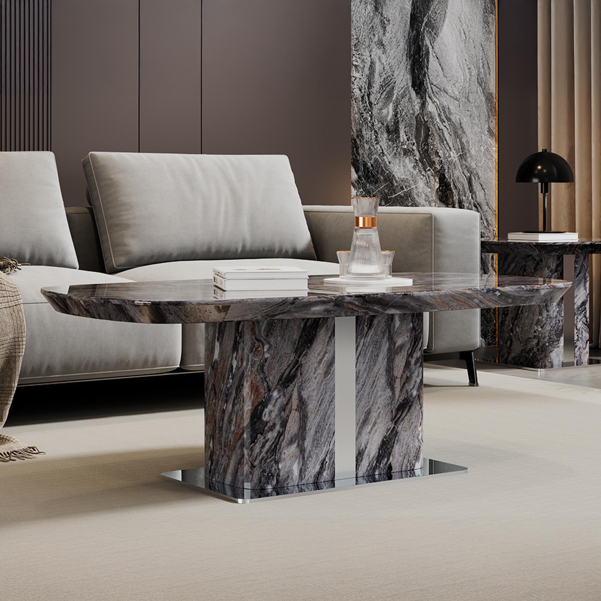 Saronno Grey Marble Coffee Table
