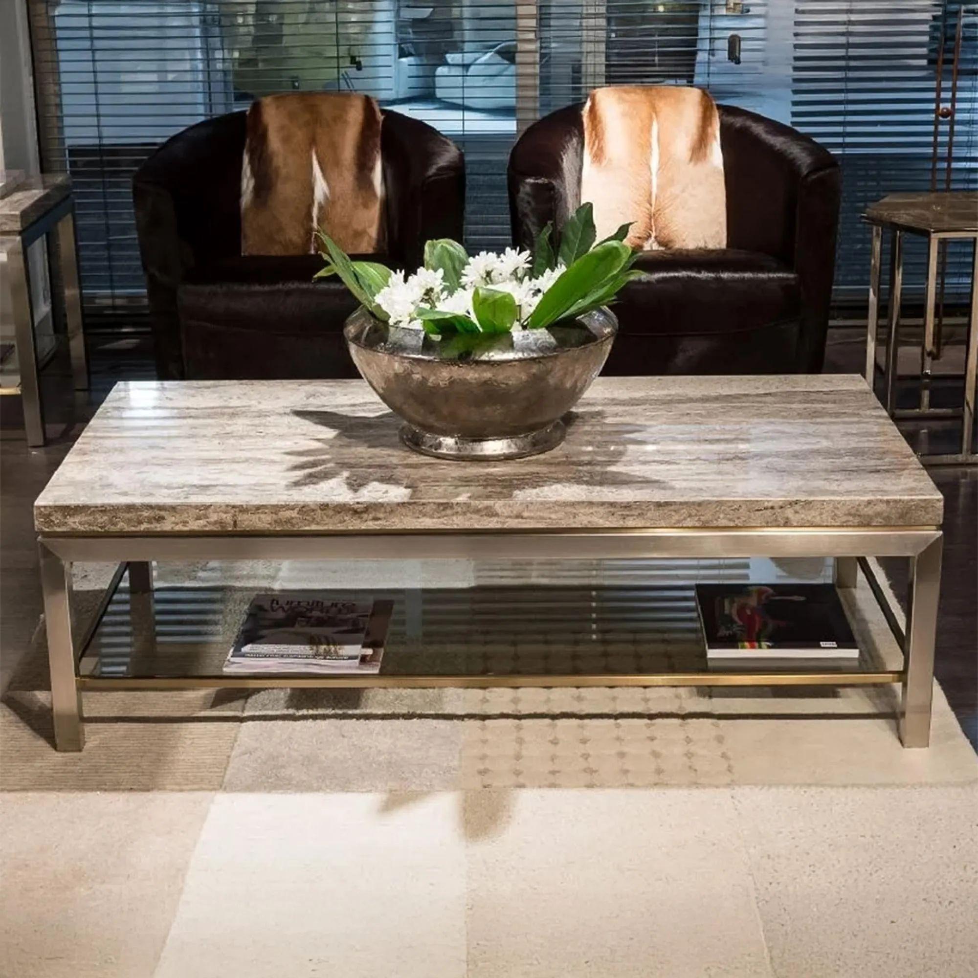 Stilo Occasional Table - Marble with Metal Base - Variation Available