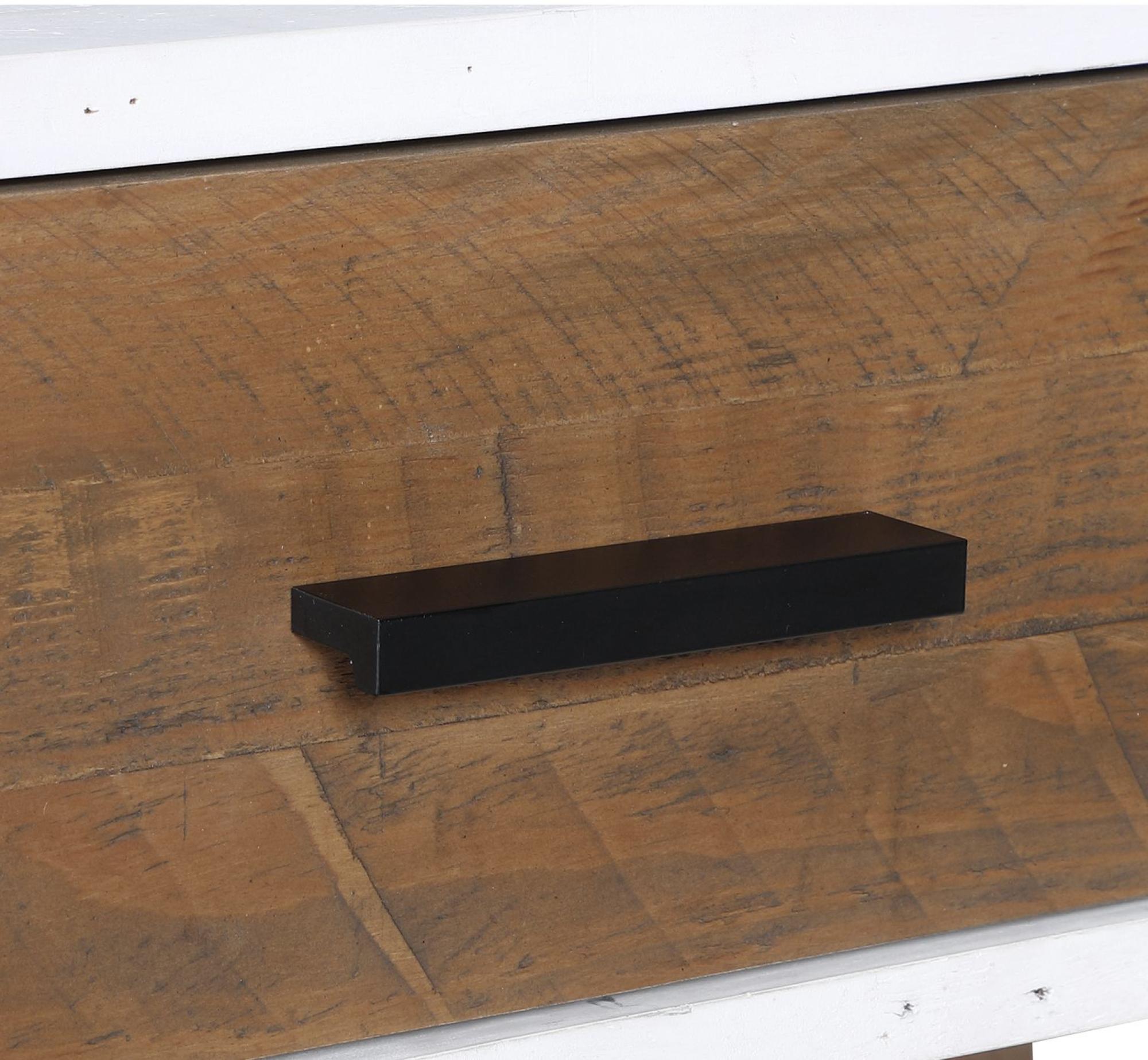 Trinity Reclaimed Wood & White Coffee Table - 2 Drawer