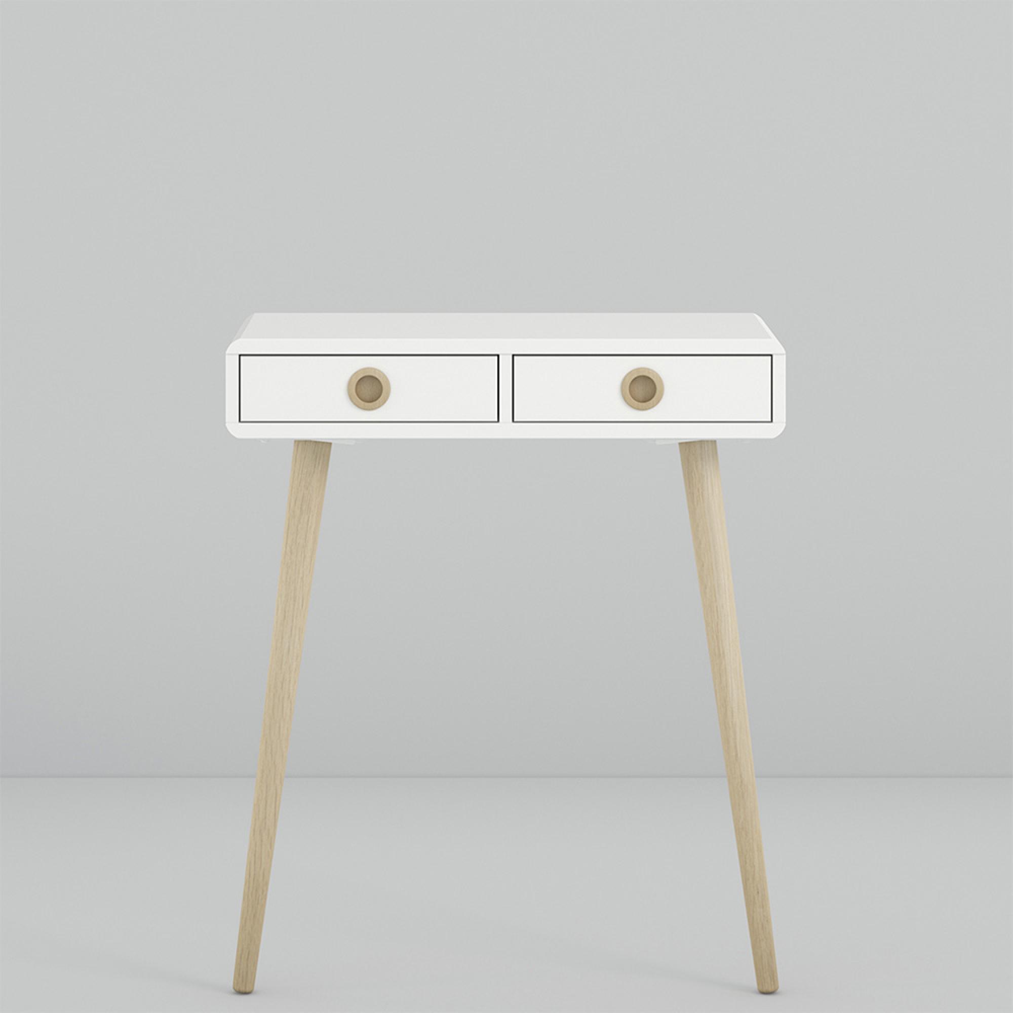 Softline Console Table - 2 Drawer - Off White