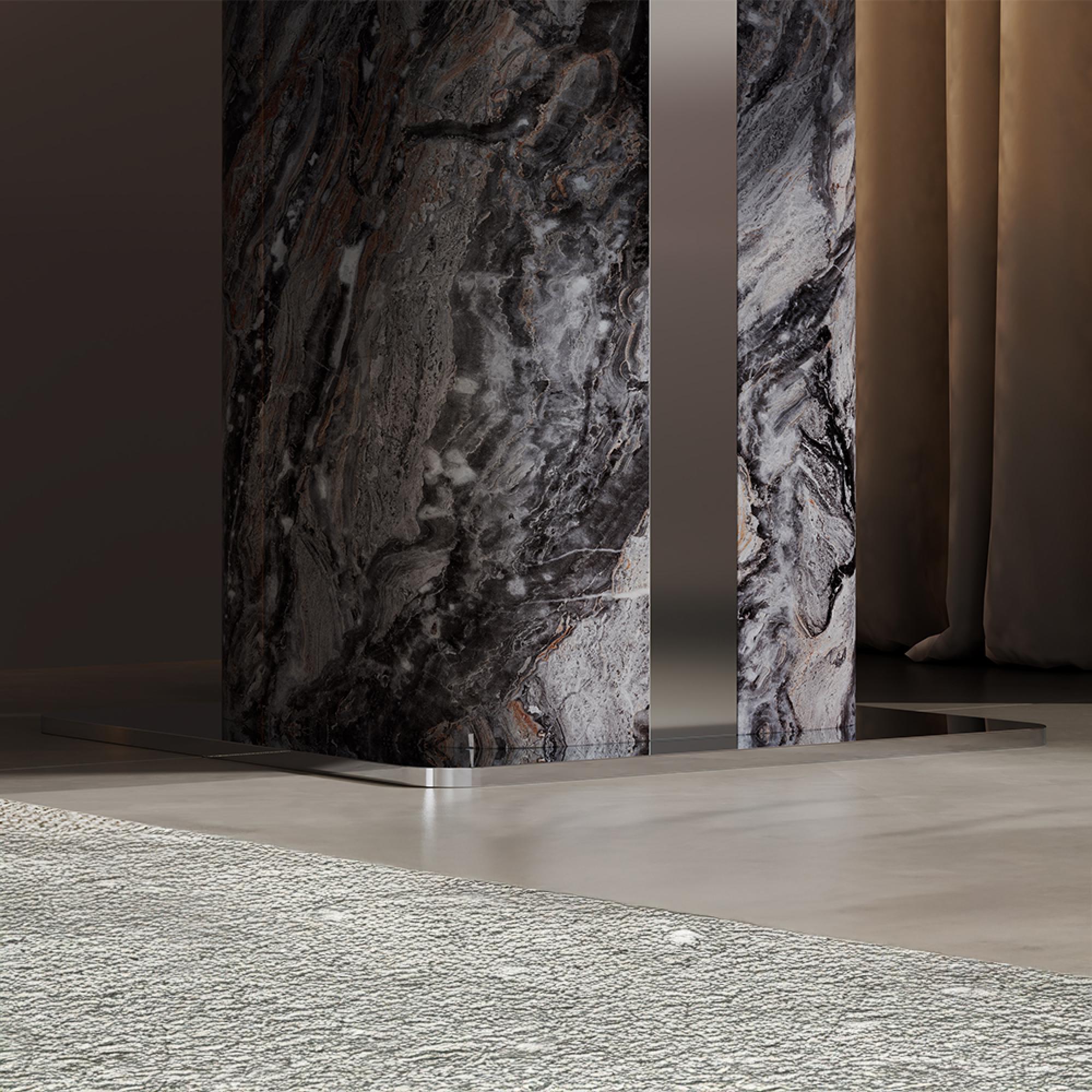 Saronno Console Table - Grey Marble