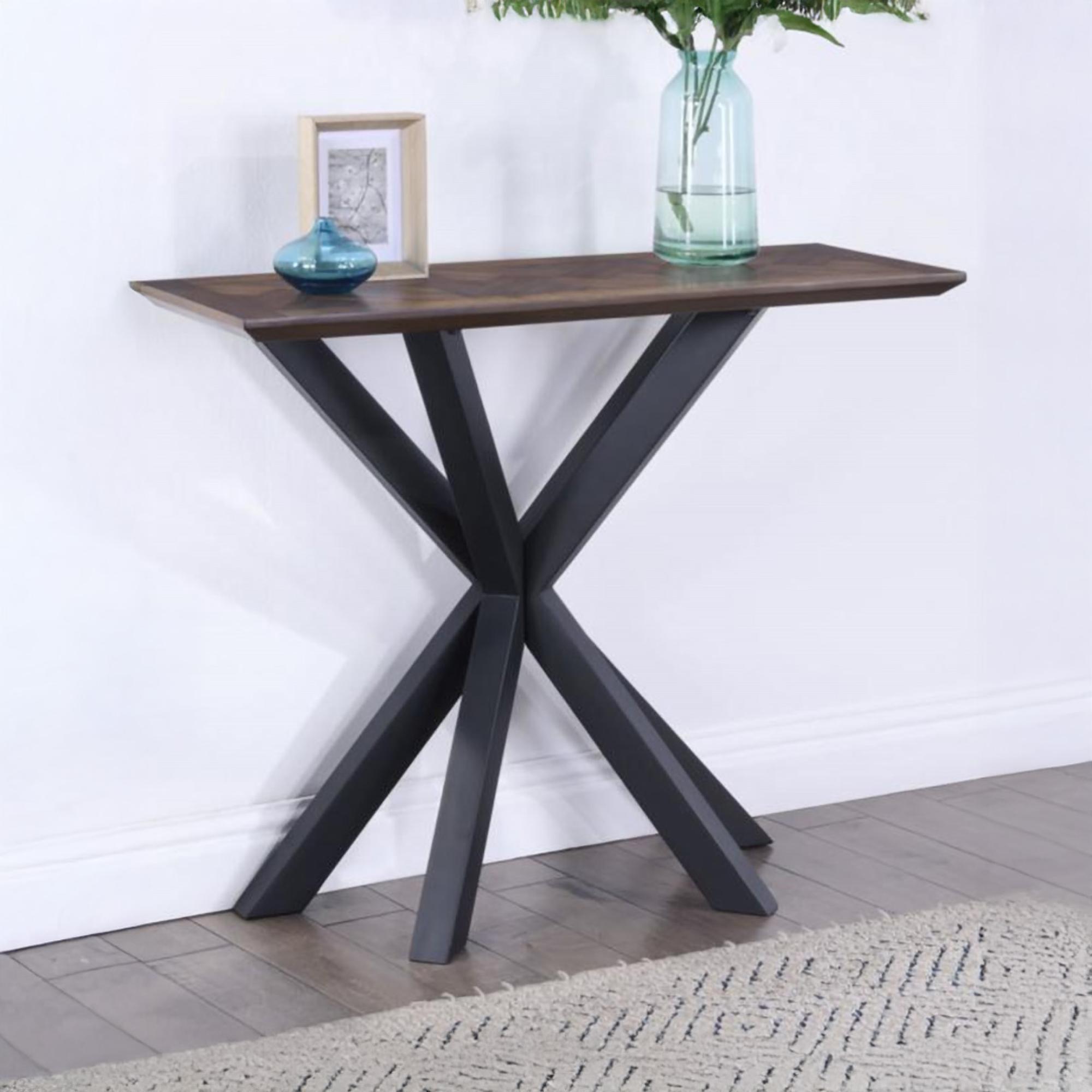 Nevada Console Table - Parquet Top Wood