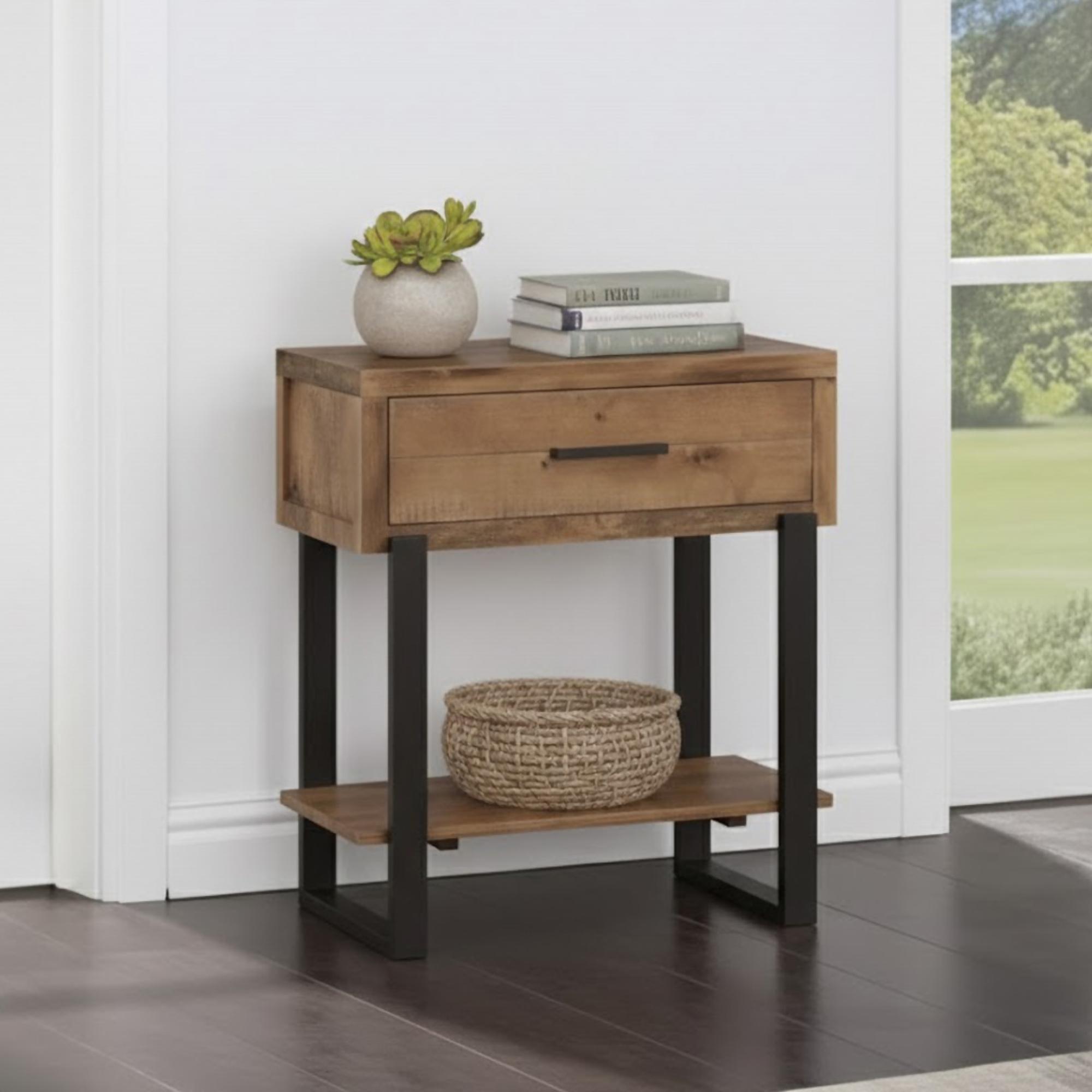 Pembroke Console Table - 1 Drawer - Rustic Pine