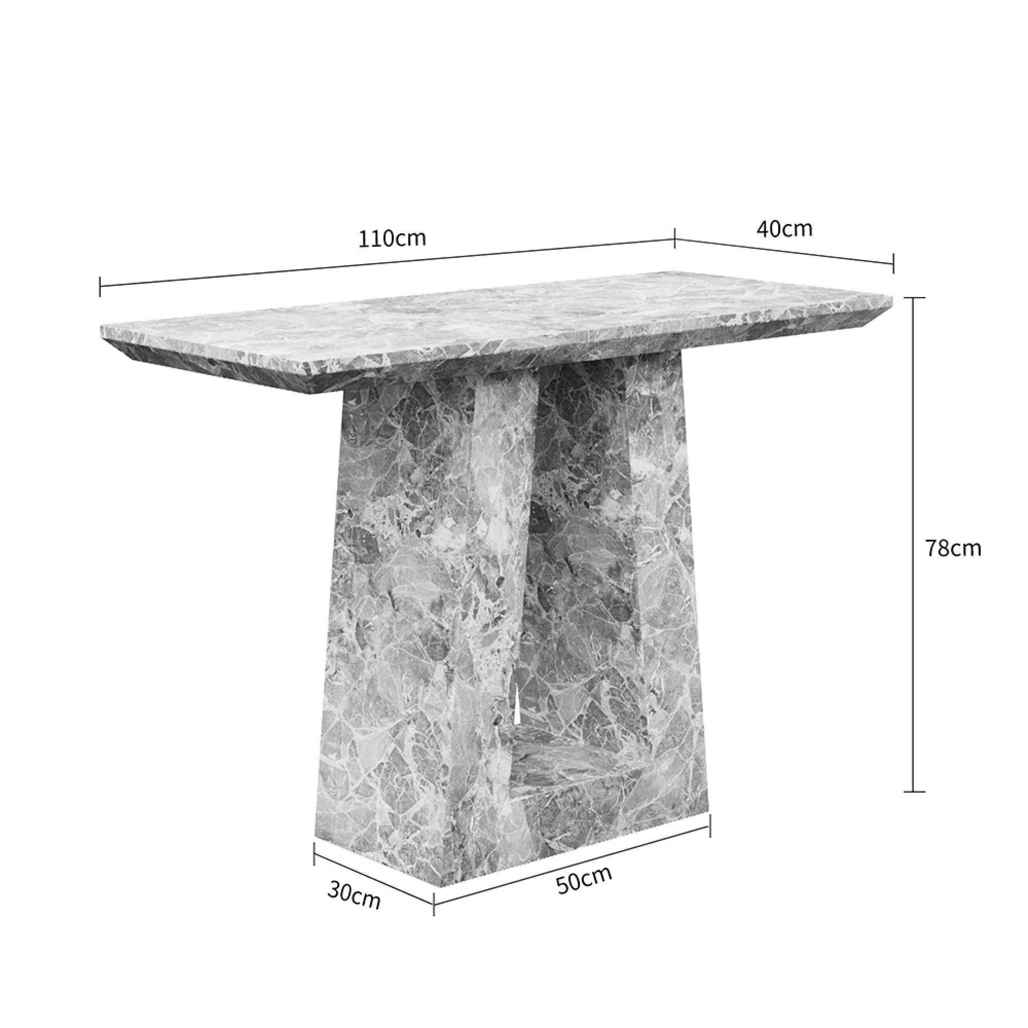 Milan Console Table - Grey Marble
