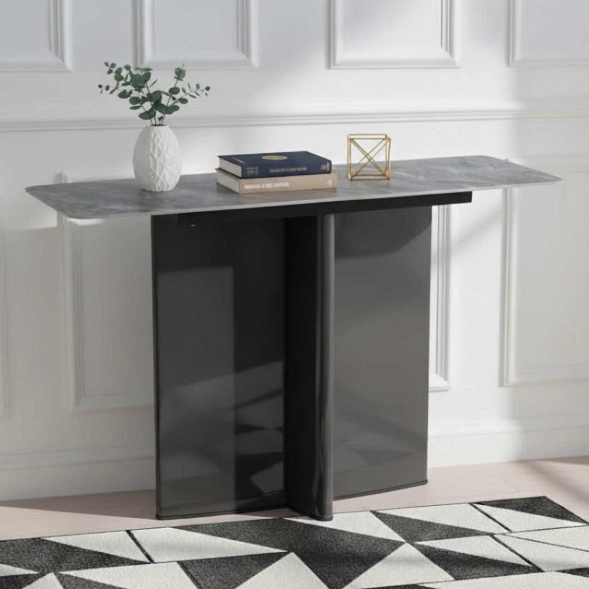 Campania Console Table - Grey Sintered Stone