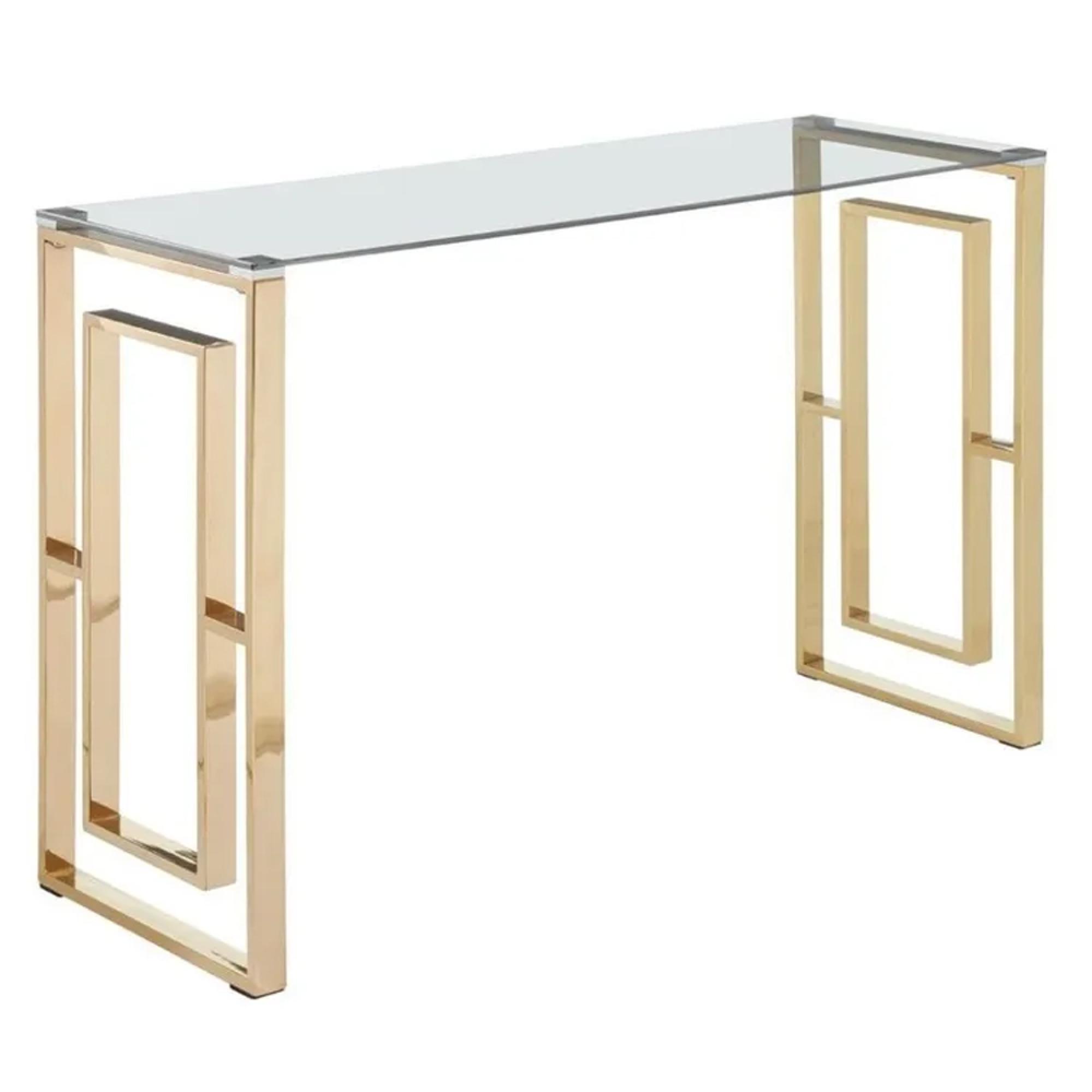 Clearance - Allure Console Table - Glass - Gold Base - FSS16606