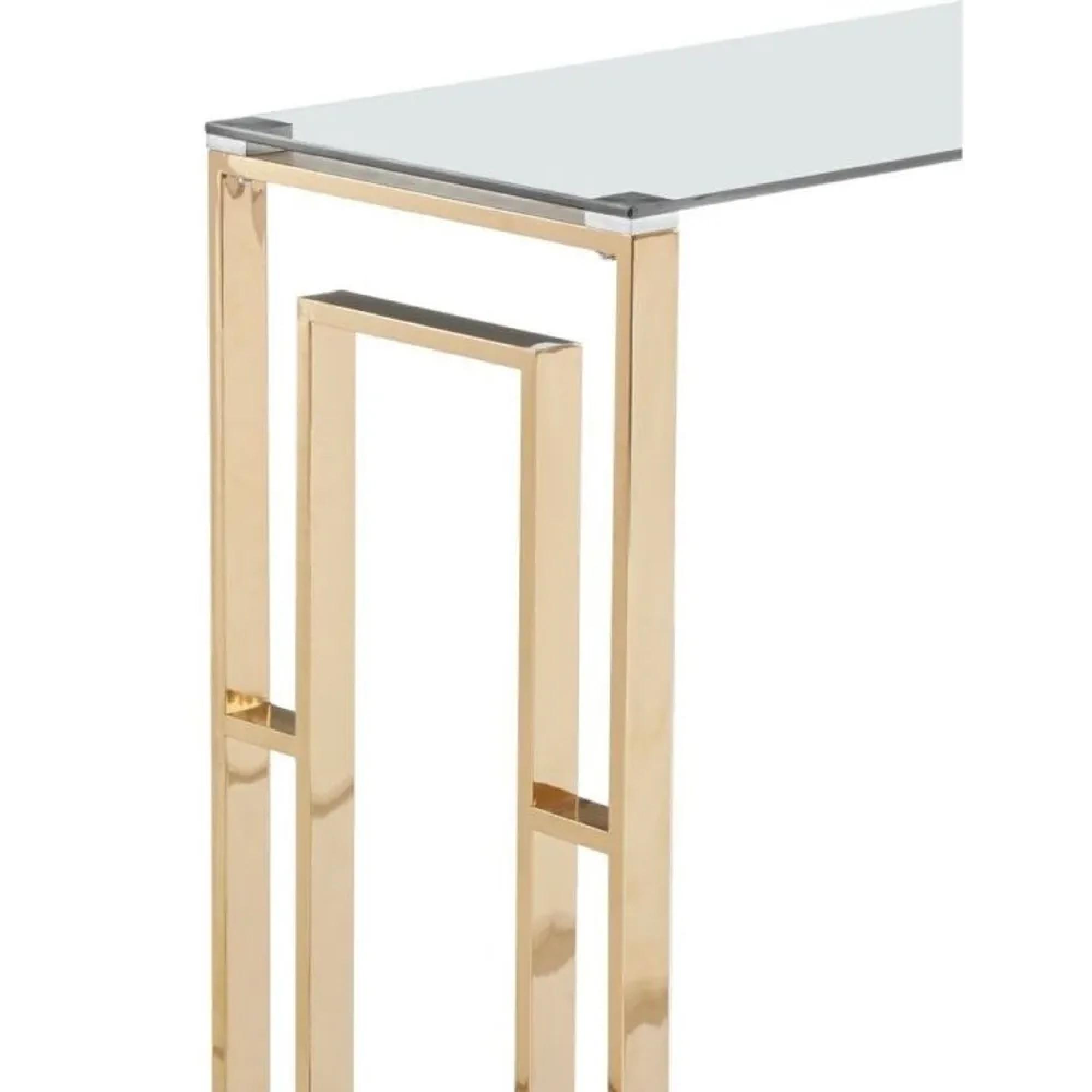 Clearance - Allure Console Table - Glass - Gold Base - FSS16606