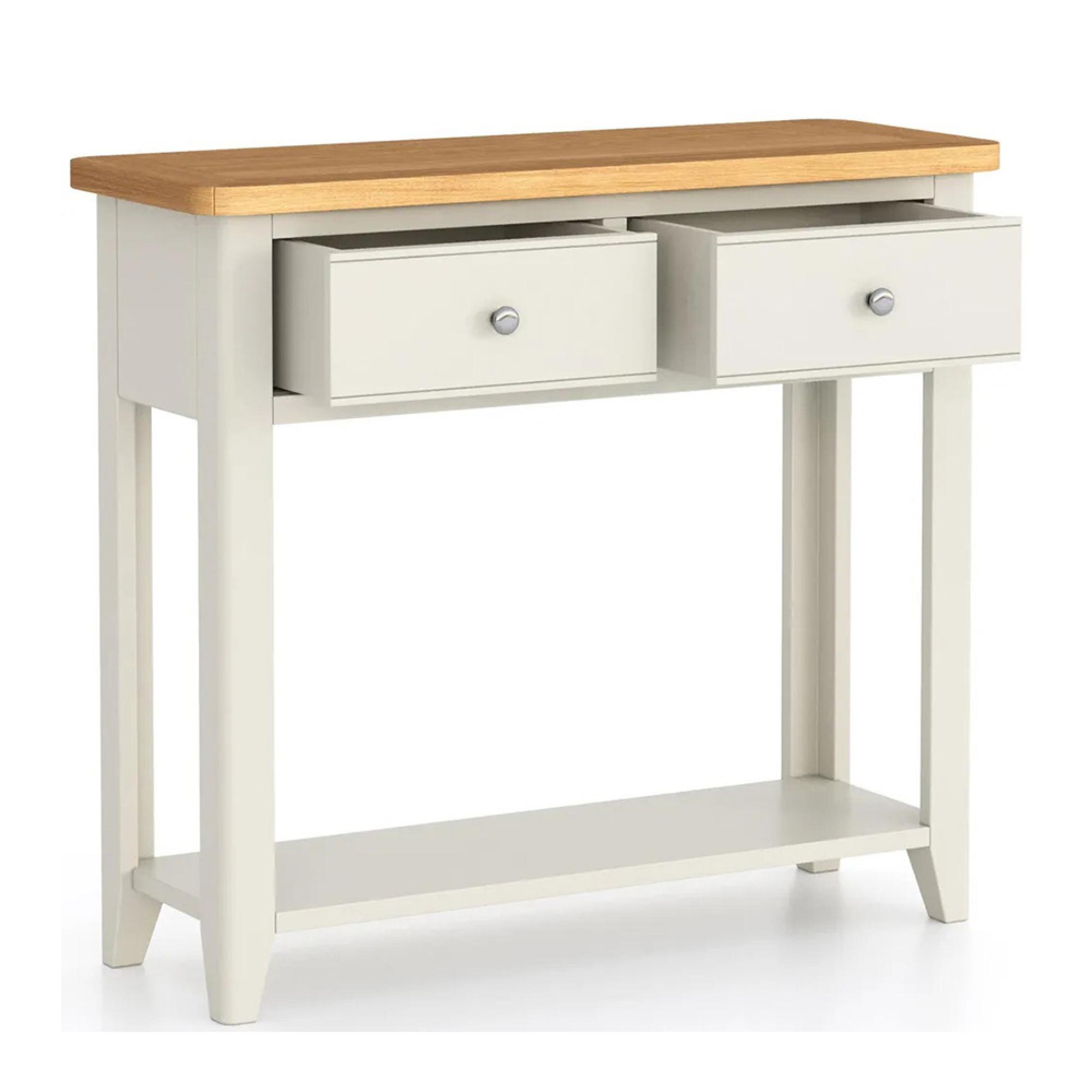 Arden Grey Painted 2 Drawer Console Table
