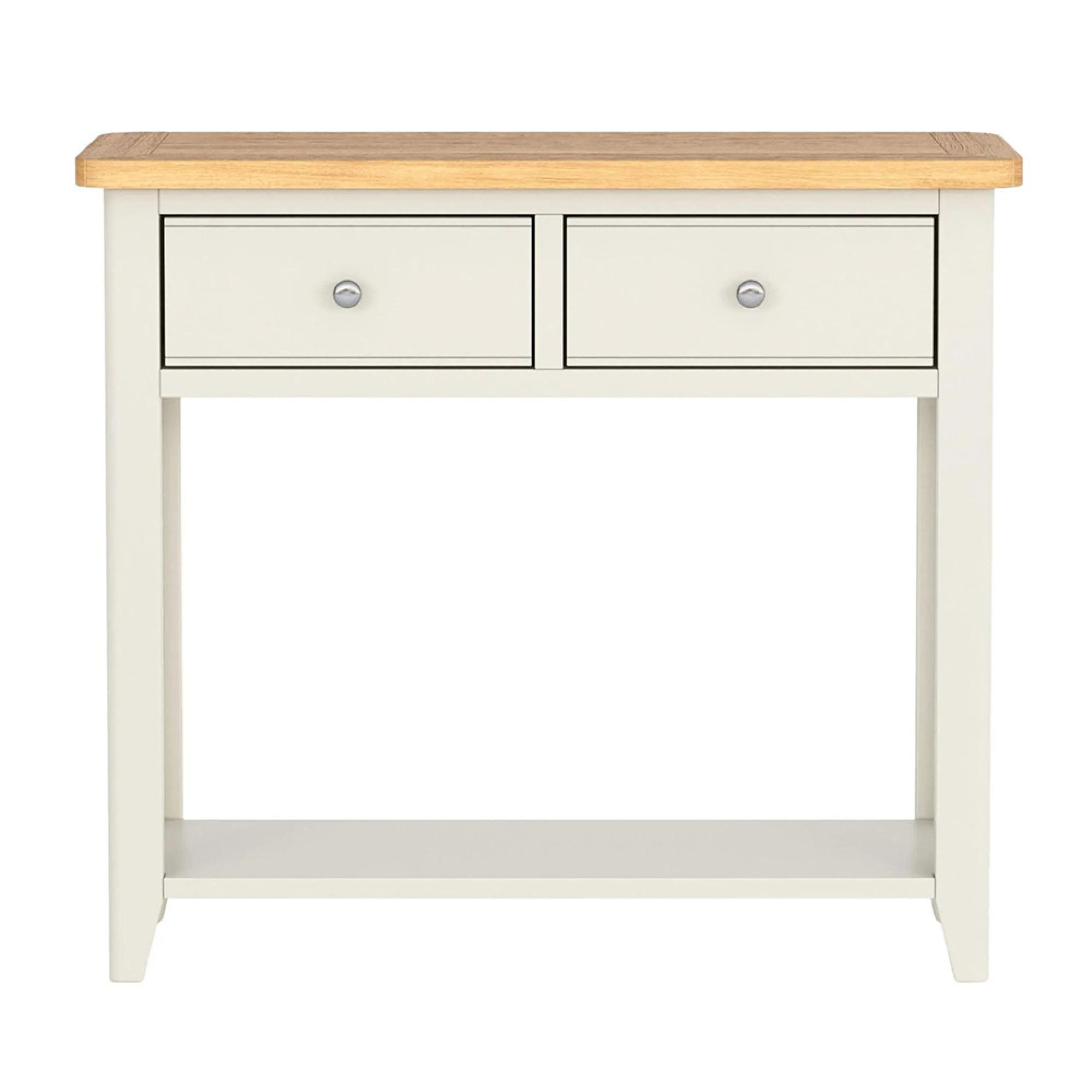 Arden Grey Painted 2 Drawer Console Table