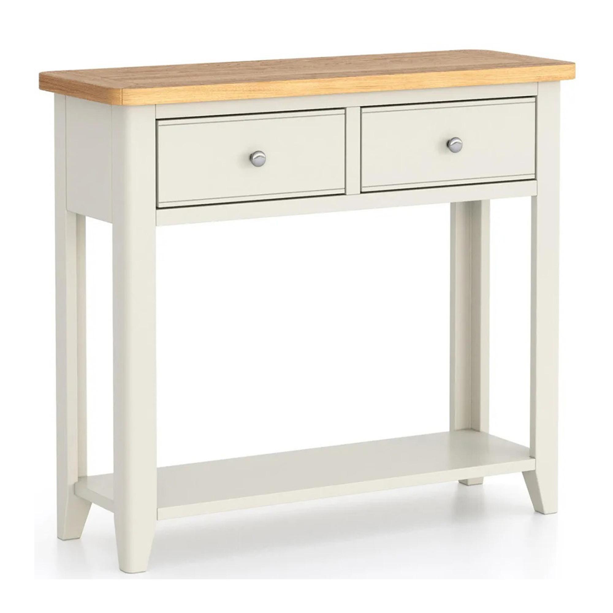 Arden Grey Painted 2 Drawer Console Table