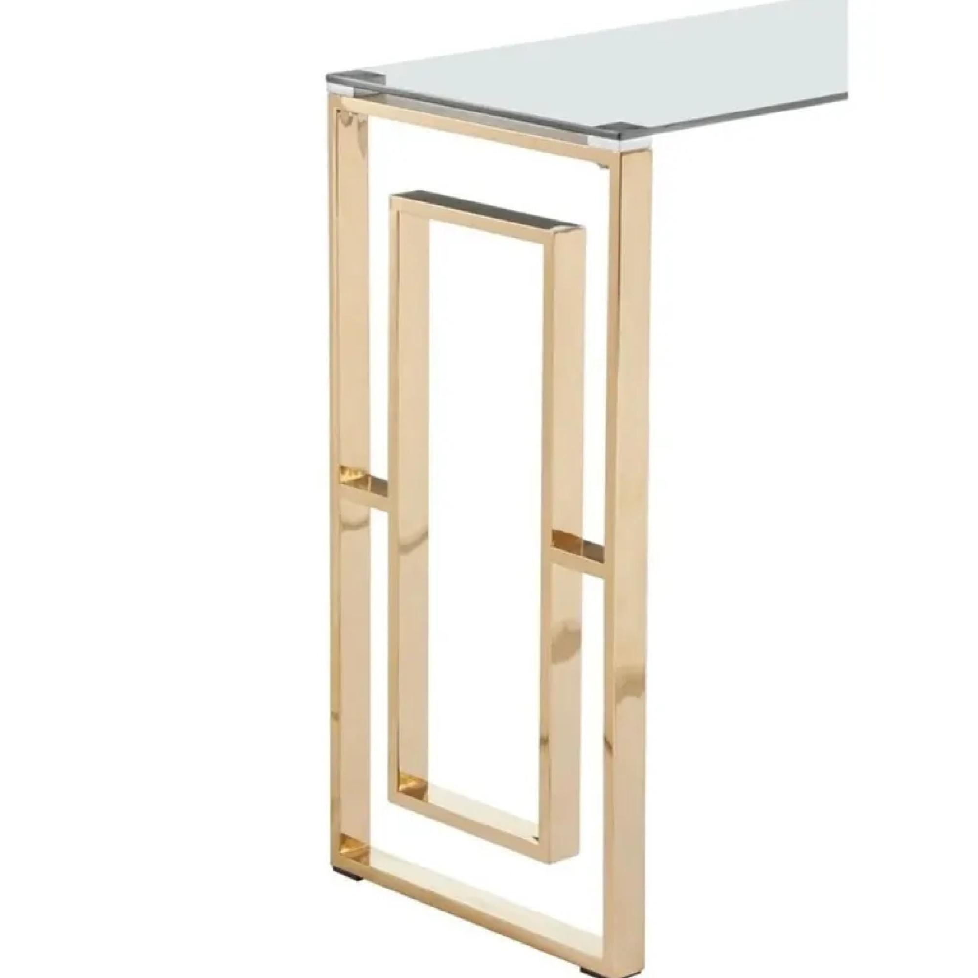 Clearance - Allure Console Table - Glass - Gold Base - FSS16549